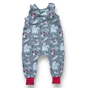 Boys Oliver's Outfitters Size 12-18 Months Gray Christmas Coveralls