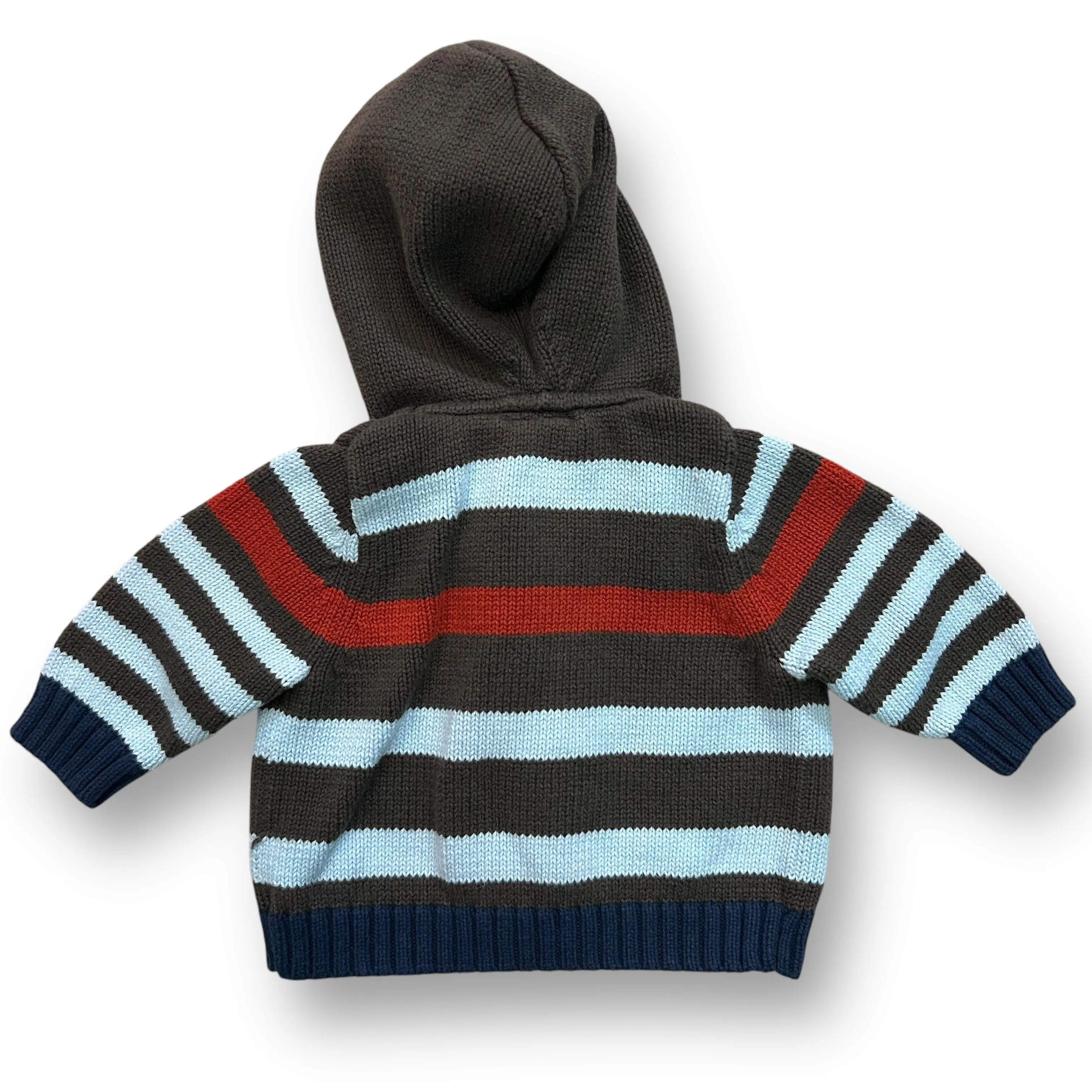 Boys OshKosh Size 6 Months Striped Zip-Up Hoodie Sweater