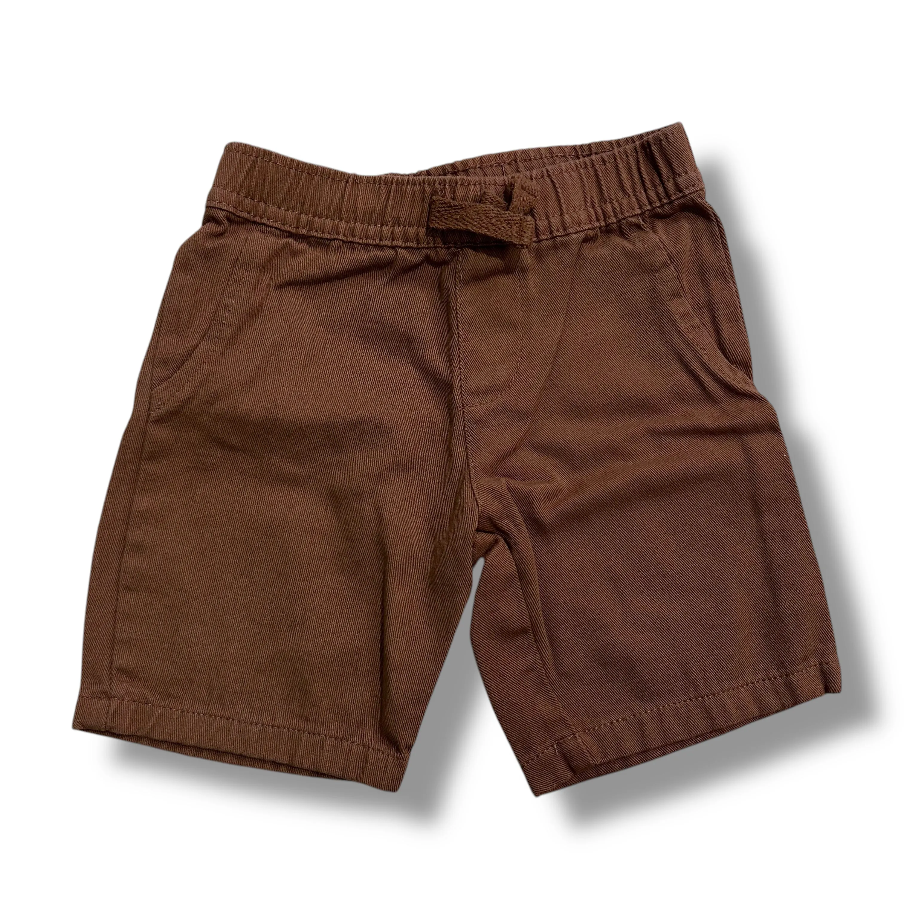 Boys Perry Ellis Size 3T Dark Brown Elastic Waist Chino Shorts