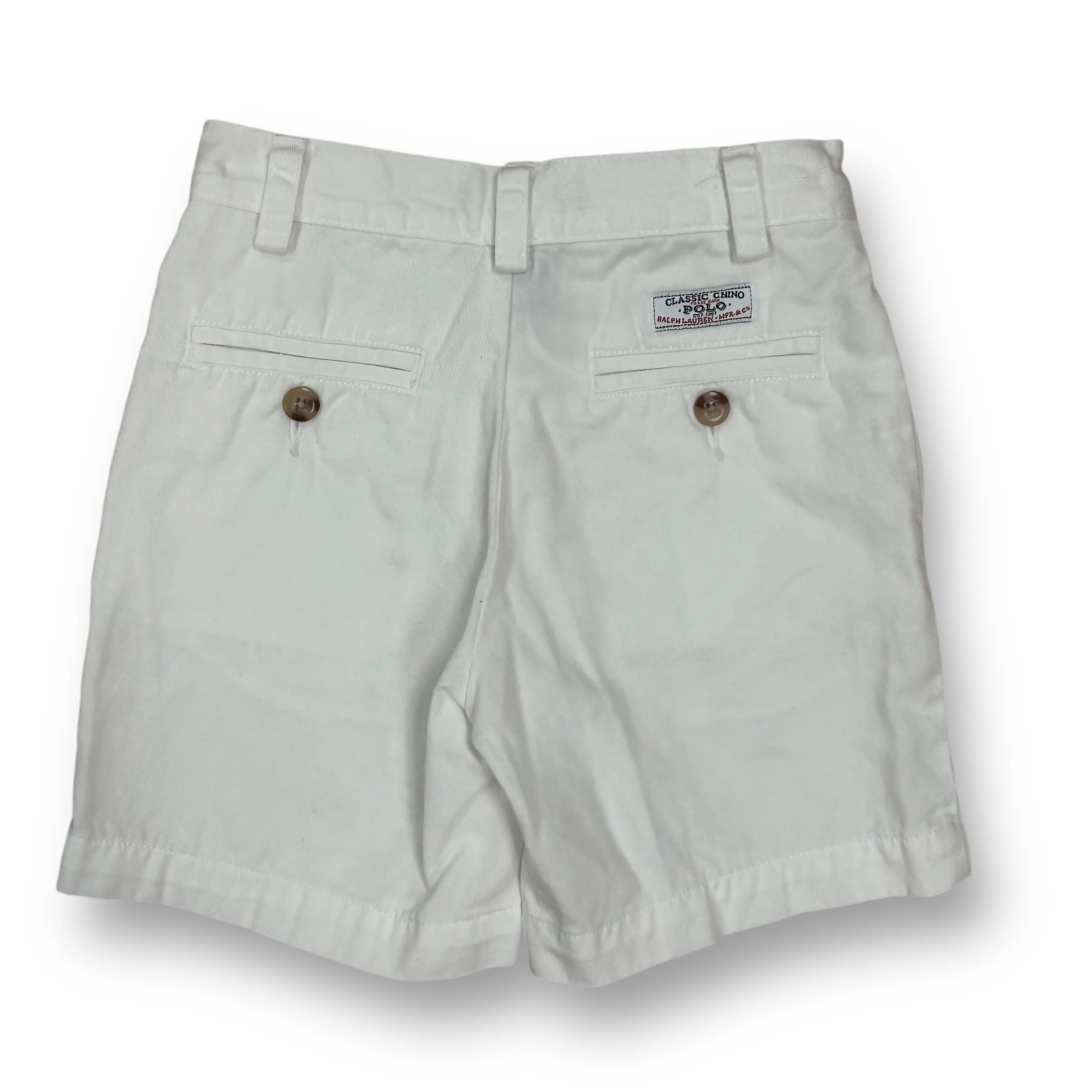 Boys Polo Size 2T White Khaki Shorts