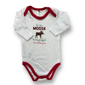 Boys Size 0-6 Months 'Moose Wonderful Time' Christmas Bodysuit