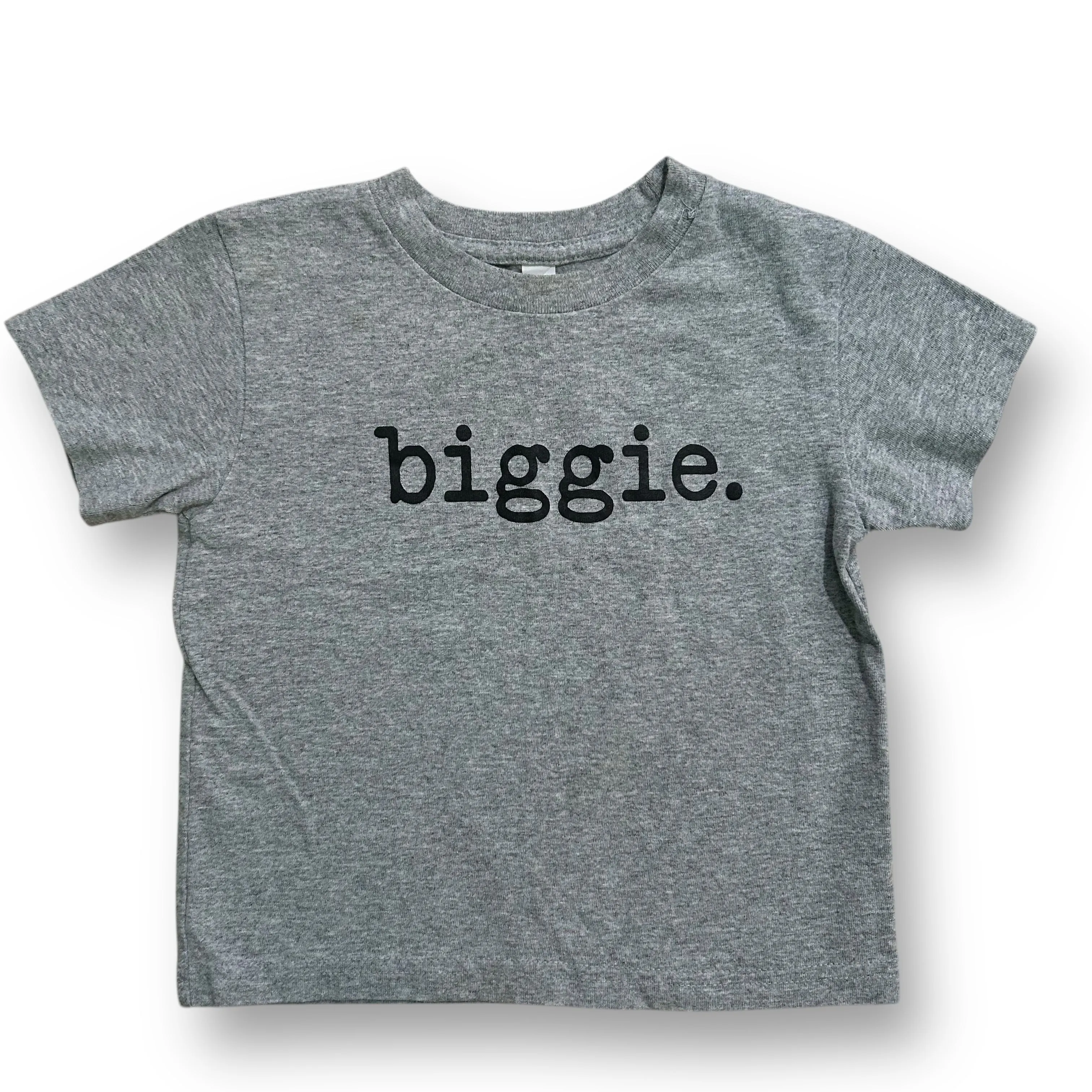Boys Size 4 Light Gray Short Sleeve Biggie T-Shirt