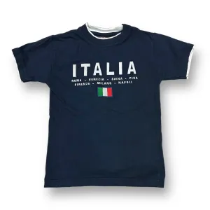 Boys Size 6 Navy Italian Flag Short Sleeve T-Shirt