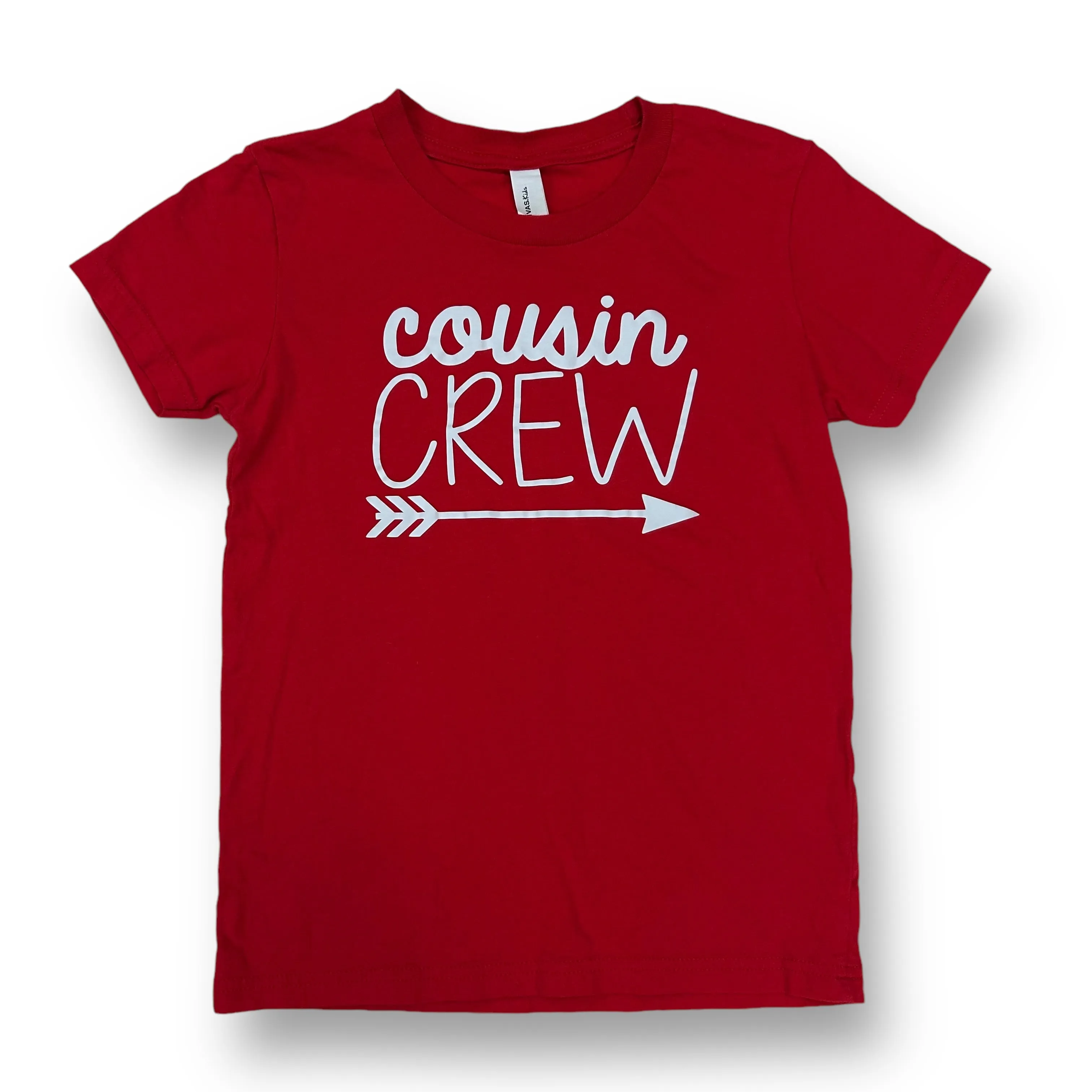 Boys Size 6/8 S Red Cousins Short Sleeve Shirt