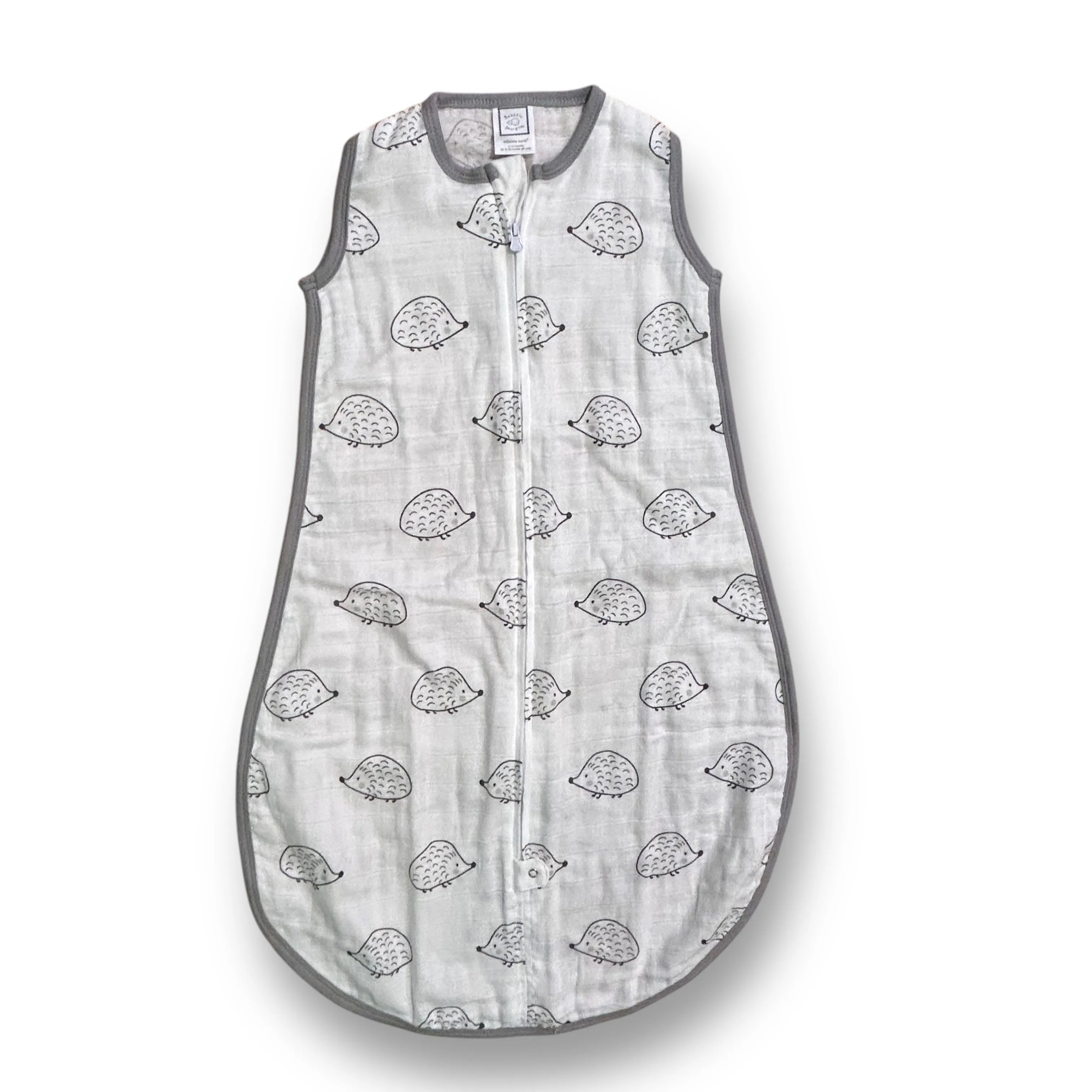 Boys Swaddle Designs Size 6-12 Months White Hedgehog zzZipMe Sack