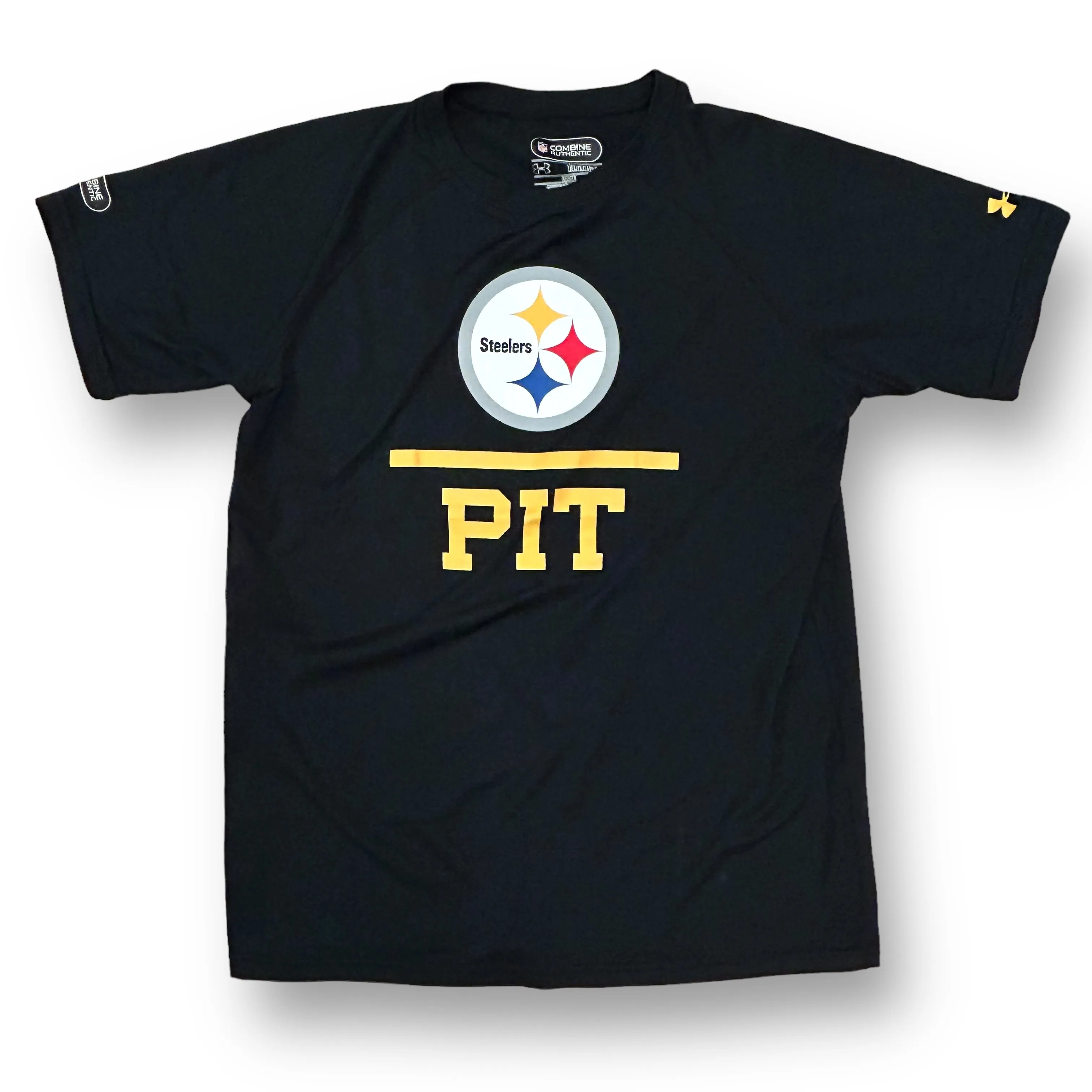 Boys Under Armour Size 12/14 YLG Steelers Athletic NFL Shirt