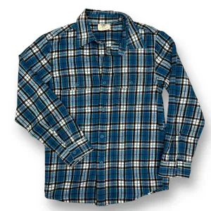 Boys Wes and Willy Size 10/12 Long Sleeve Plaid Flannel Shirt