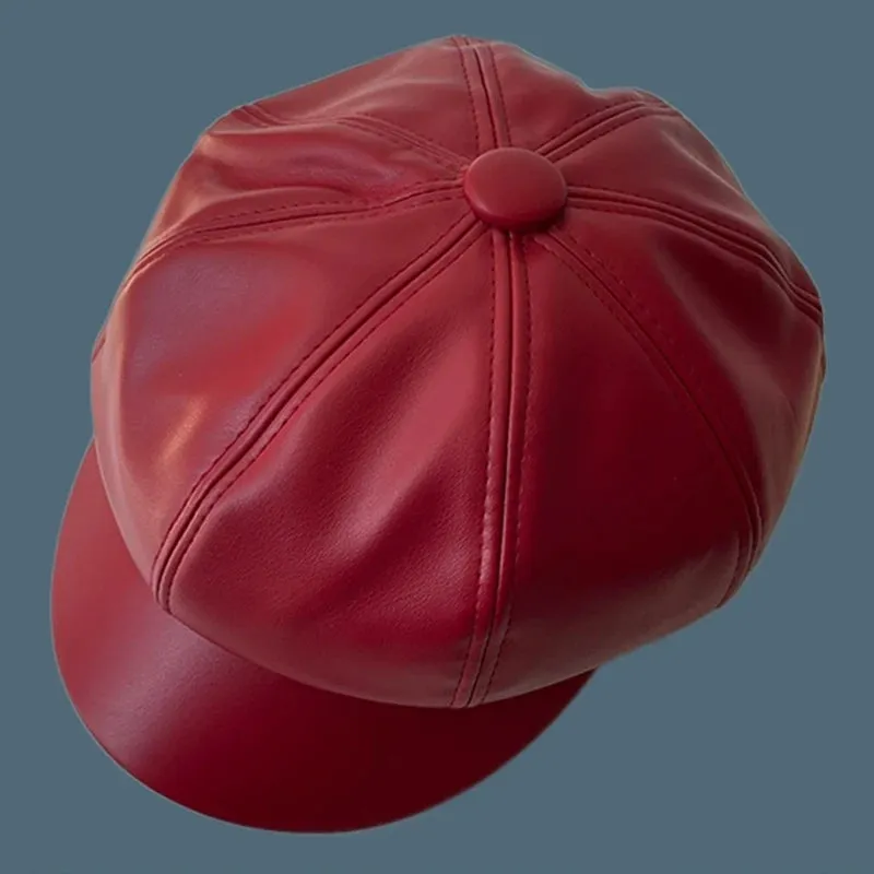 Bret Casquette Gavroche Femme CUIR