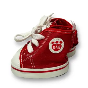 Build A Bear Shoes Red Canvas High-Top Sneakers for Stuffed Animals