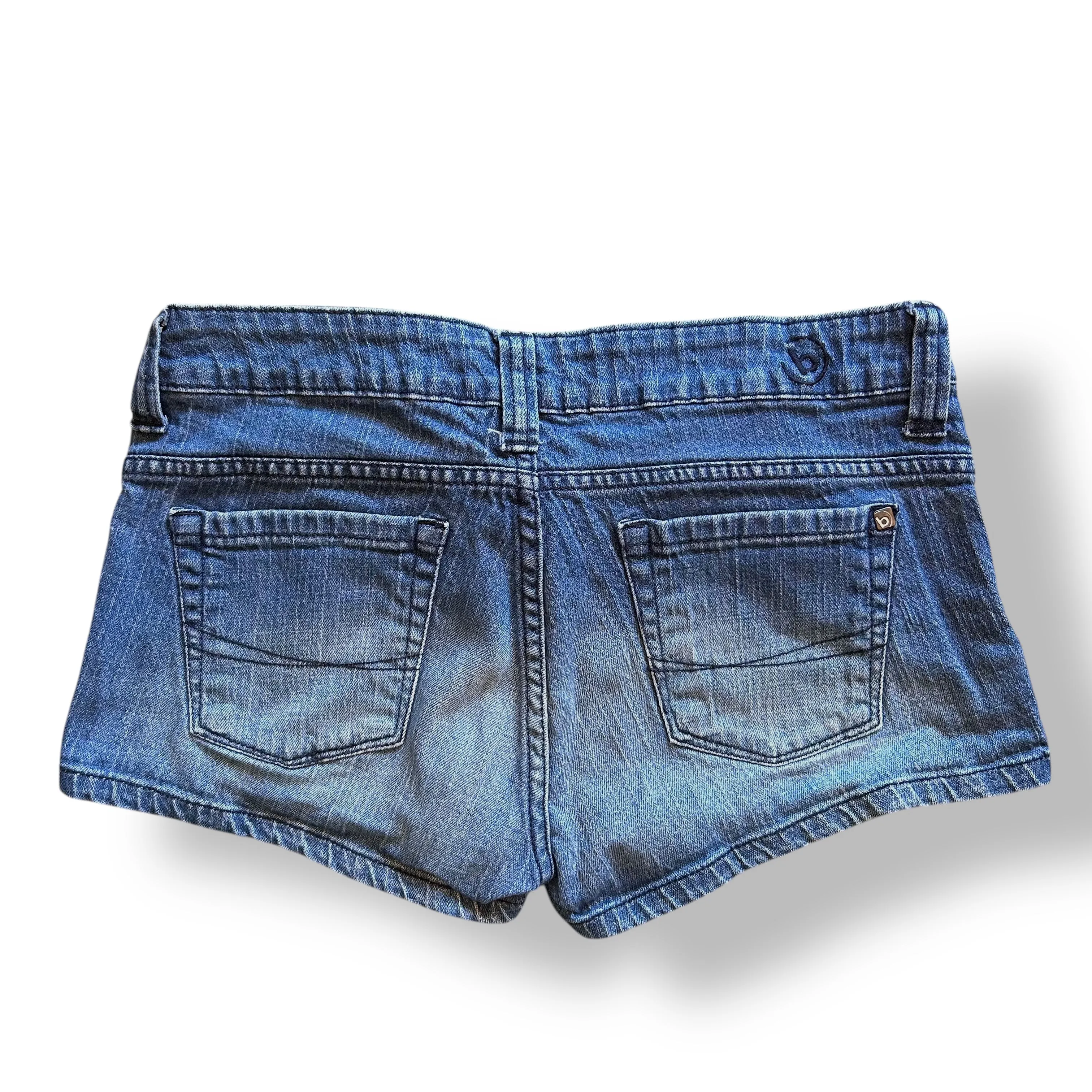 Bullhead Jean Shorts Women's Size 7 Dark Blue Denim Mid-Rise