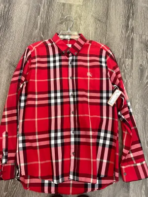 Burberry Plaid Button Down (Size Large)