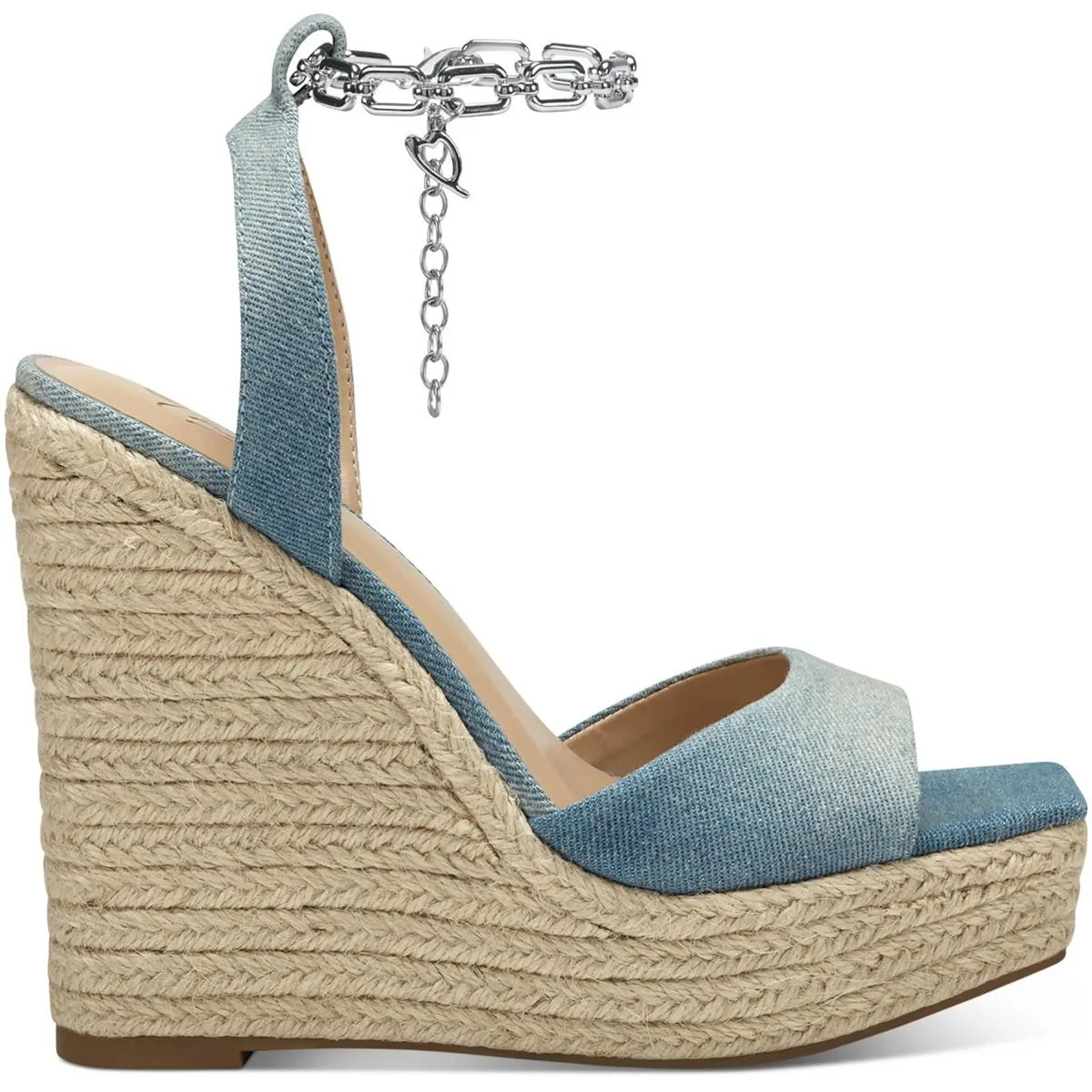 Caden Womens Chain Wedge Espadrilles