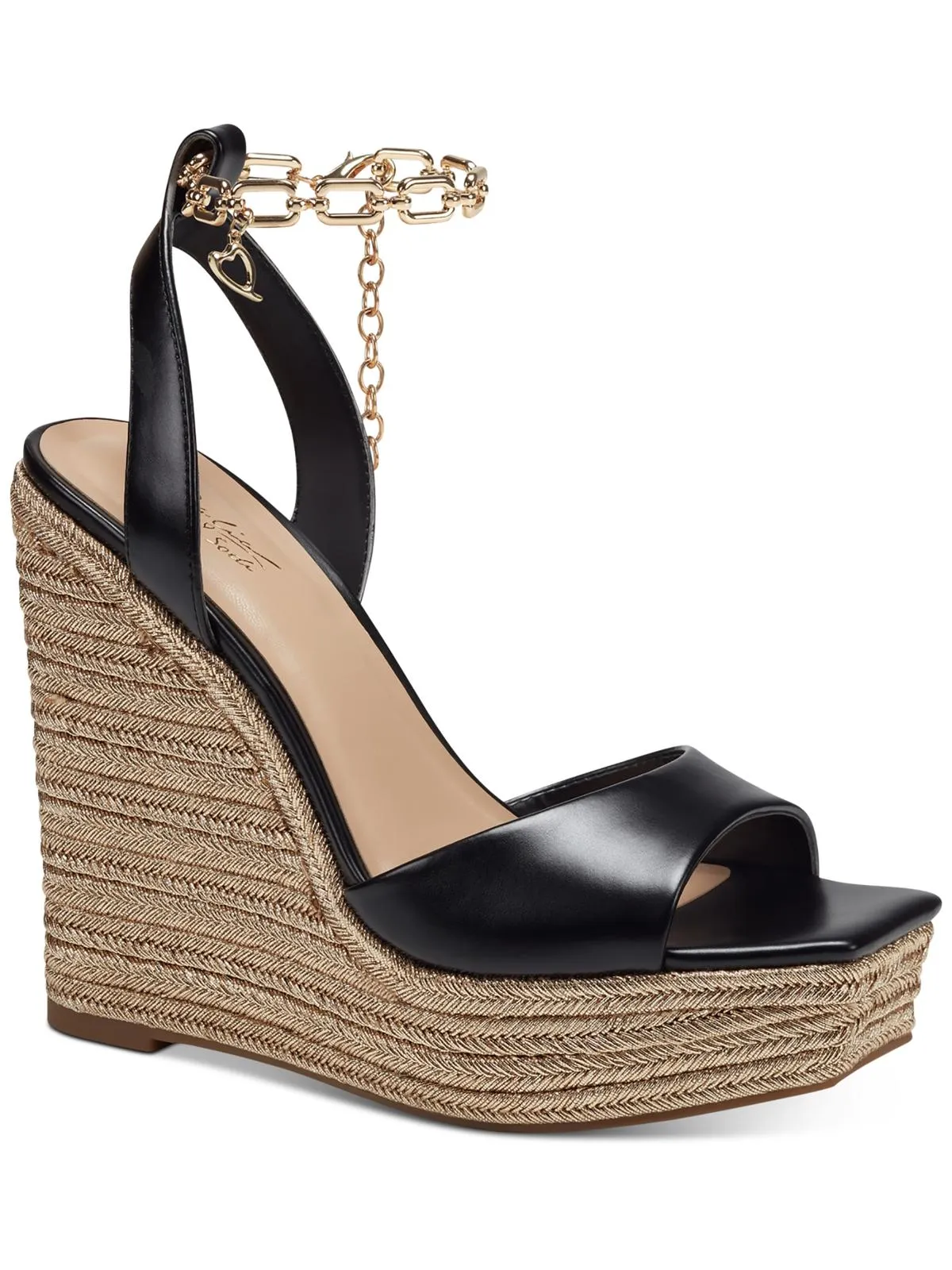 Caden Womens Chain Wedge Espadrilles