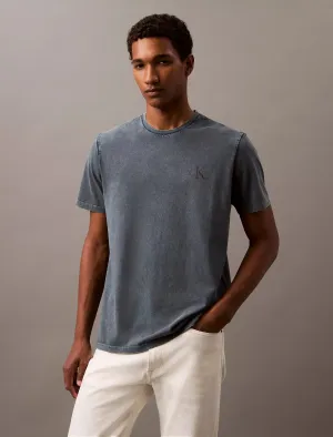 Calvin Klein Acid Wash Monogram Logo Classic T-Shirt - Men