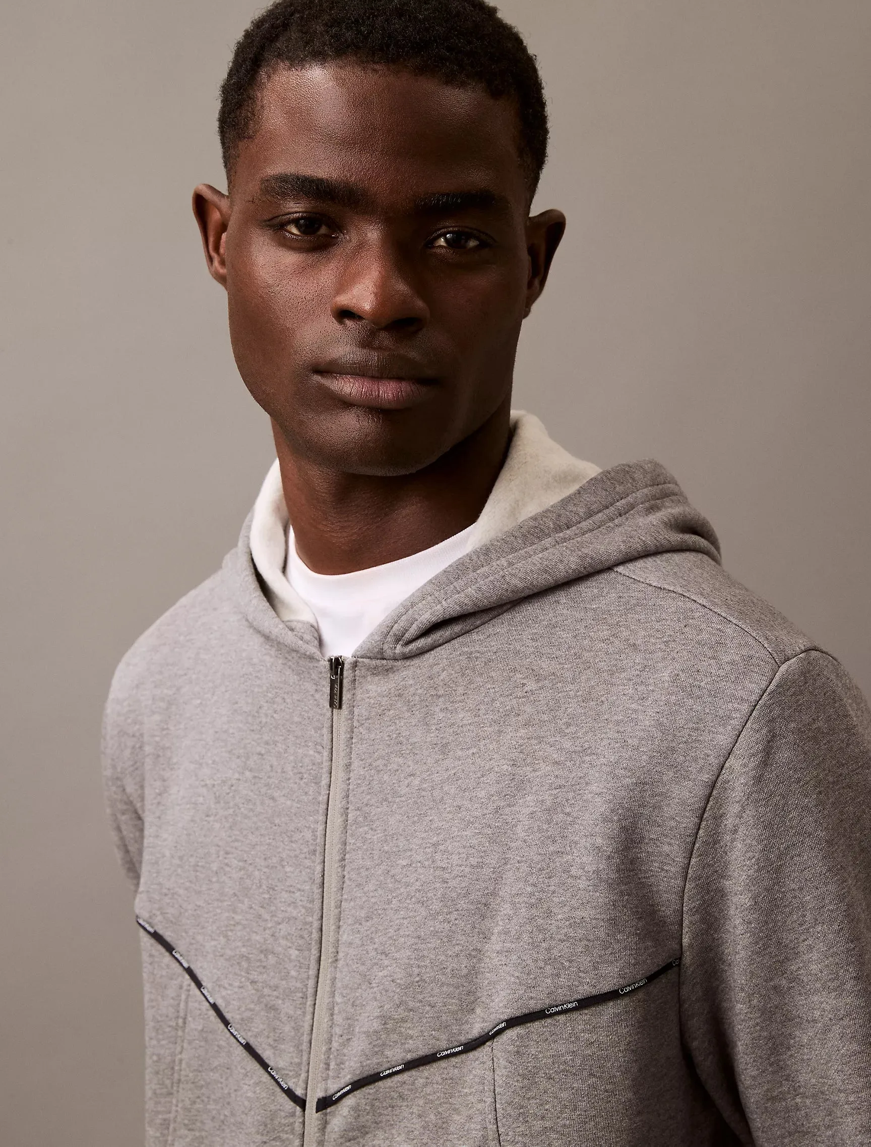 Calvin Klein Fleece Logo Piping Classic ZipHoodie - Men