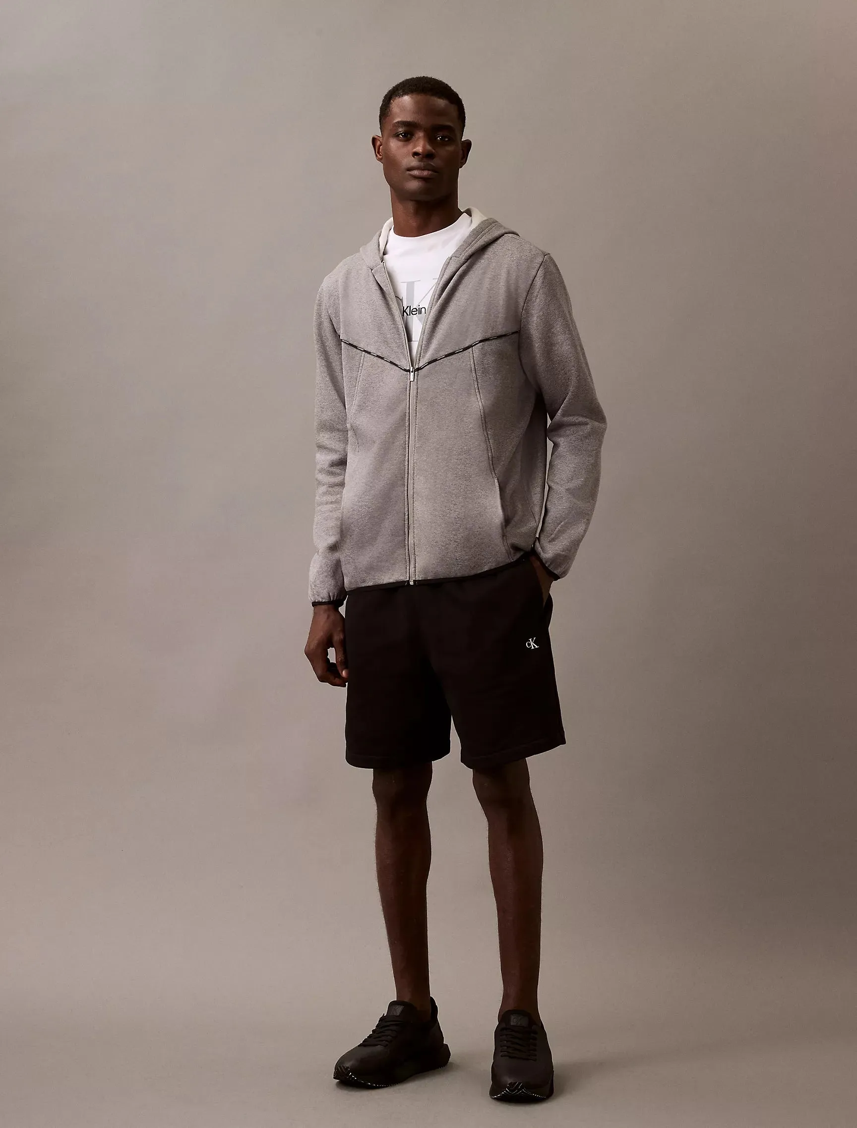 Calvin Klein Fleece Logo Piping Classic ZipHoodie - Men