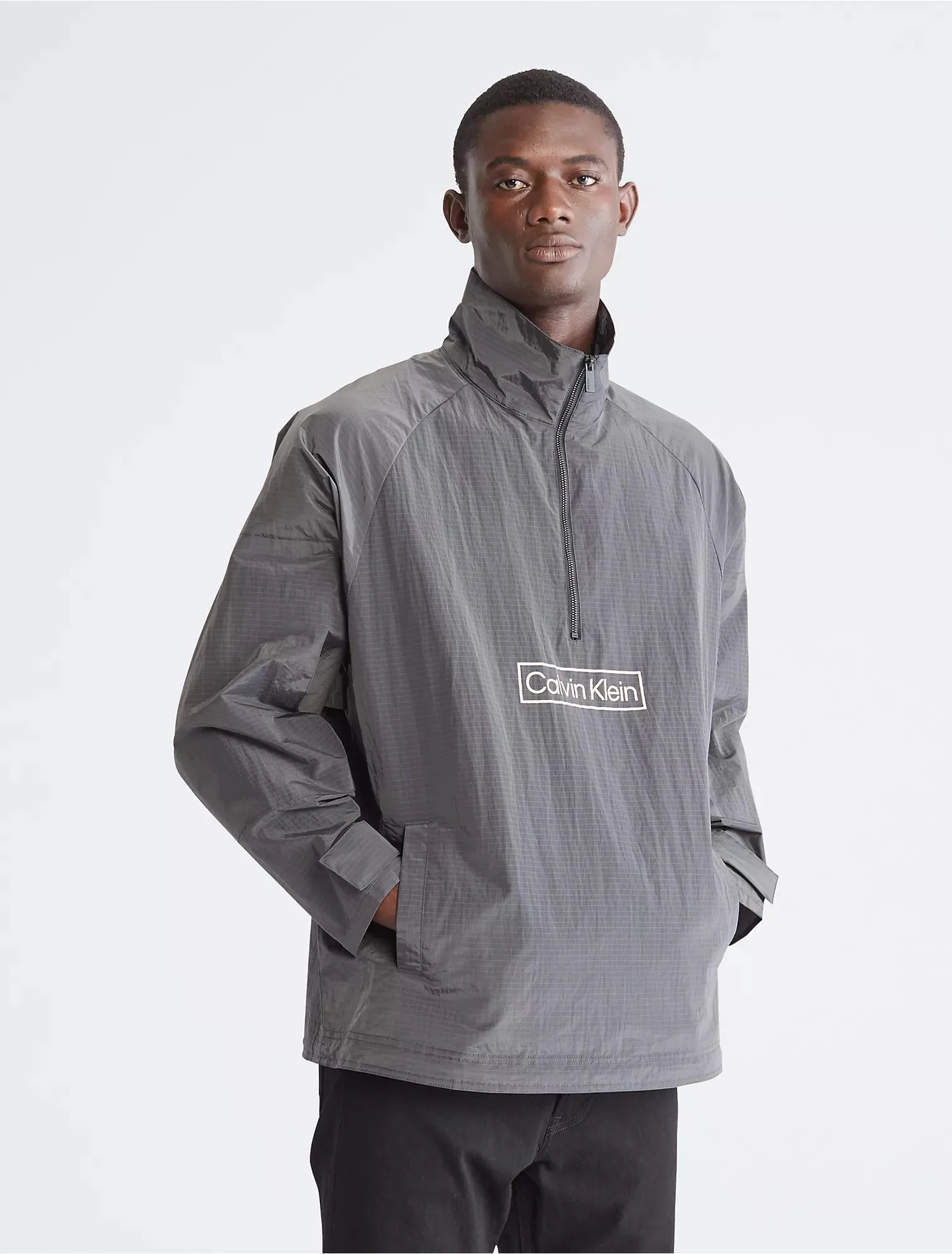 Calvin Klein Half Zip Mock Neck Jacket - Men