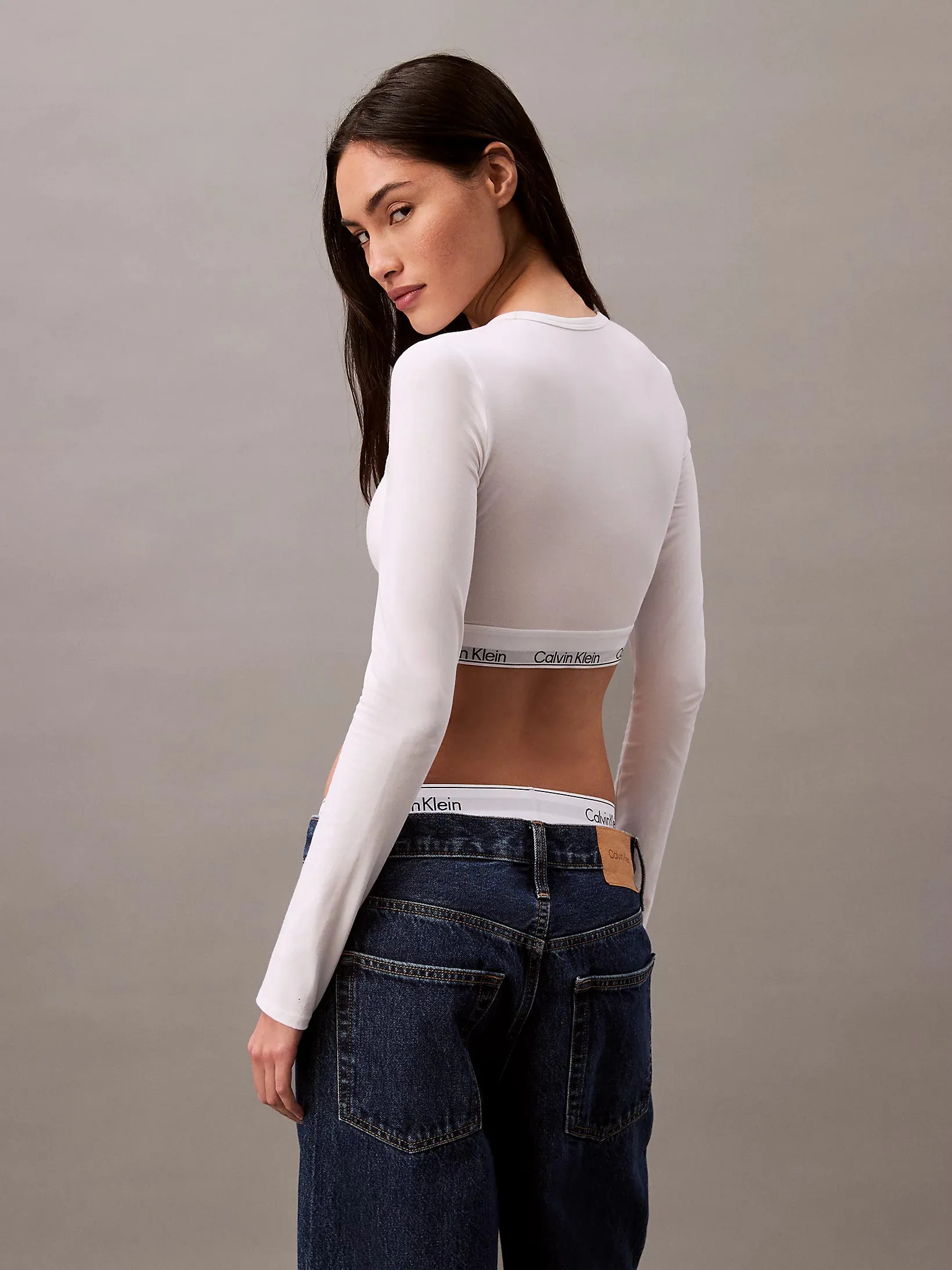 Calvin Klein MODERN COTTON Womens T-Shirt Bralette White