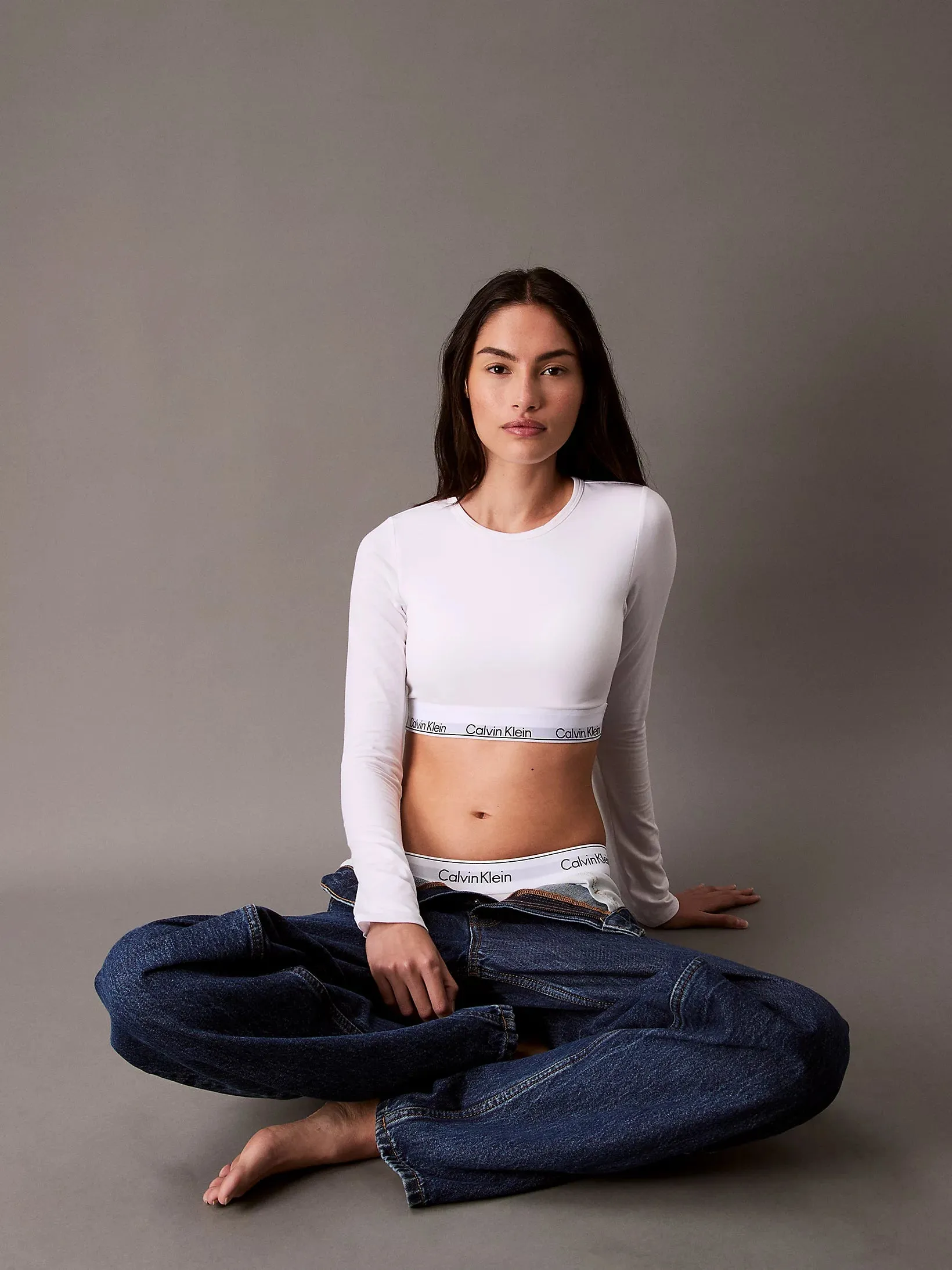 Calvin Klein MODERN COTTON Womens T-Shirt Bralette White
