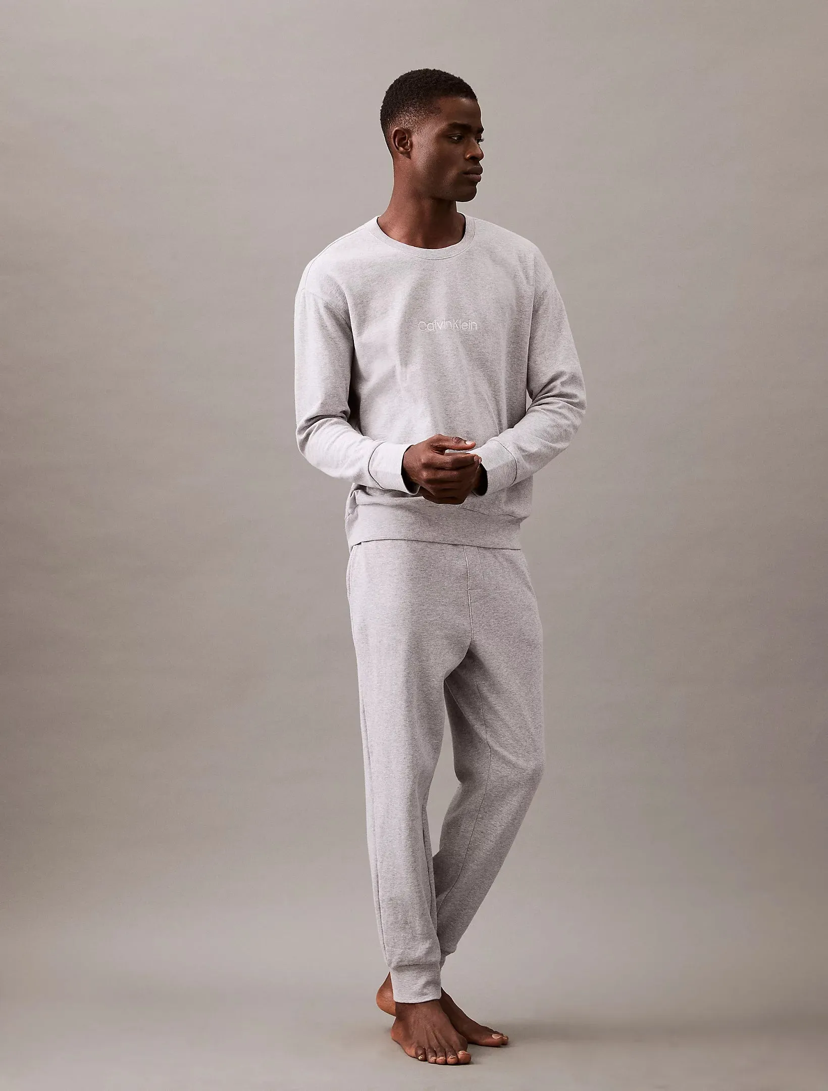 Calvin Klein MODERN TERRY Mens Sweatshirt Grey Heather