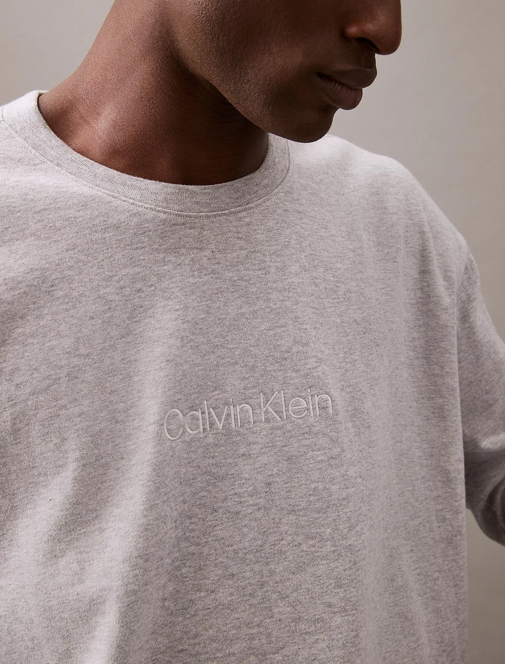 Calvin Klein MODERN TERRY Mens Sweatshirt Grey Heather