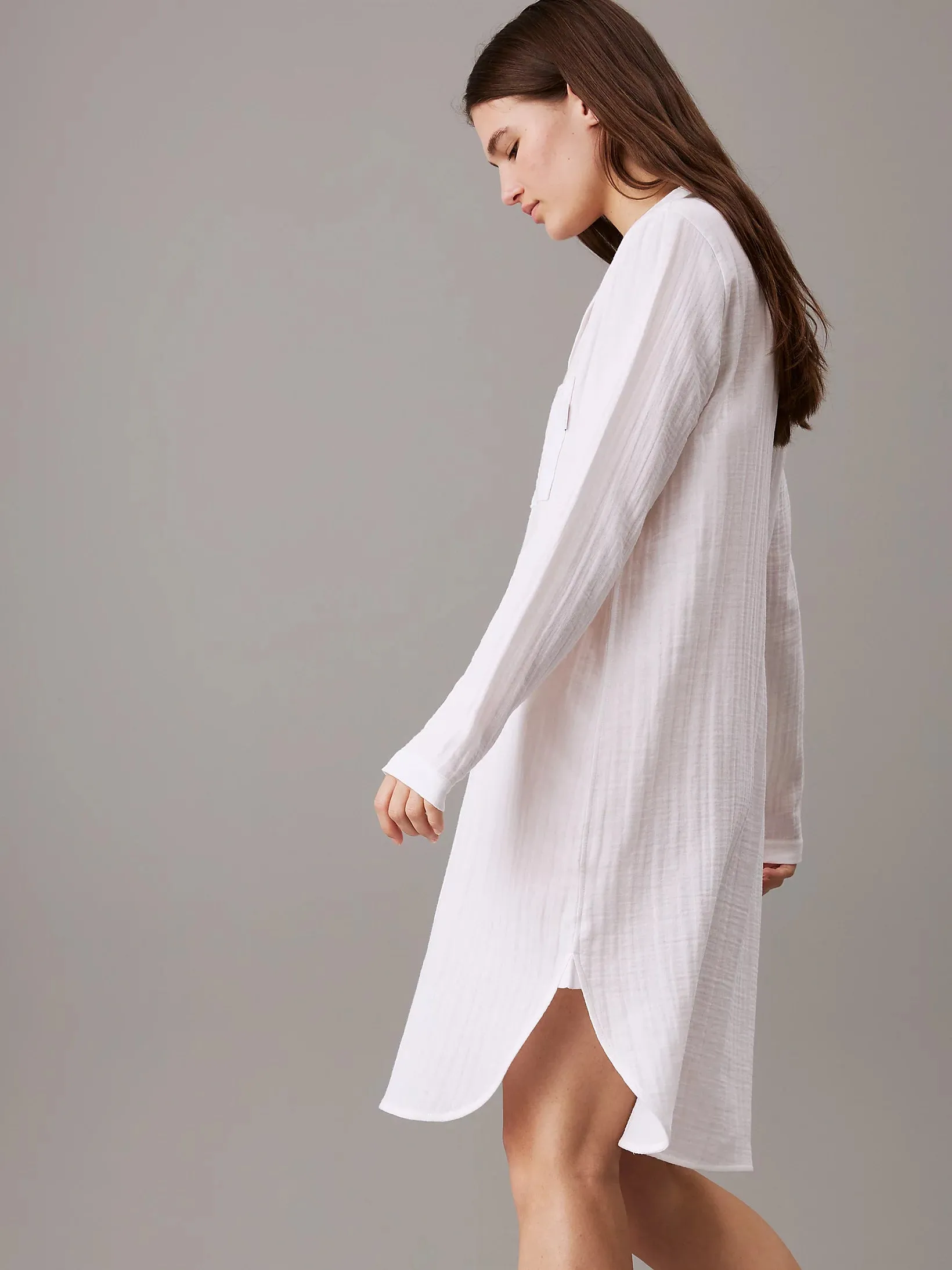 Calvin Klein PURE TEXTURED Womens Night Dress White