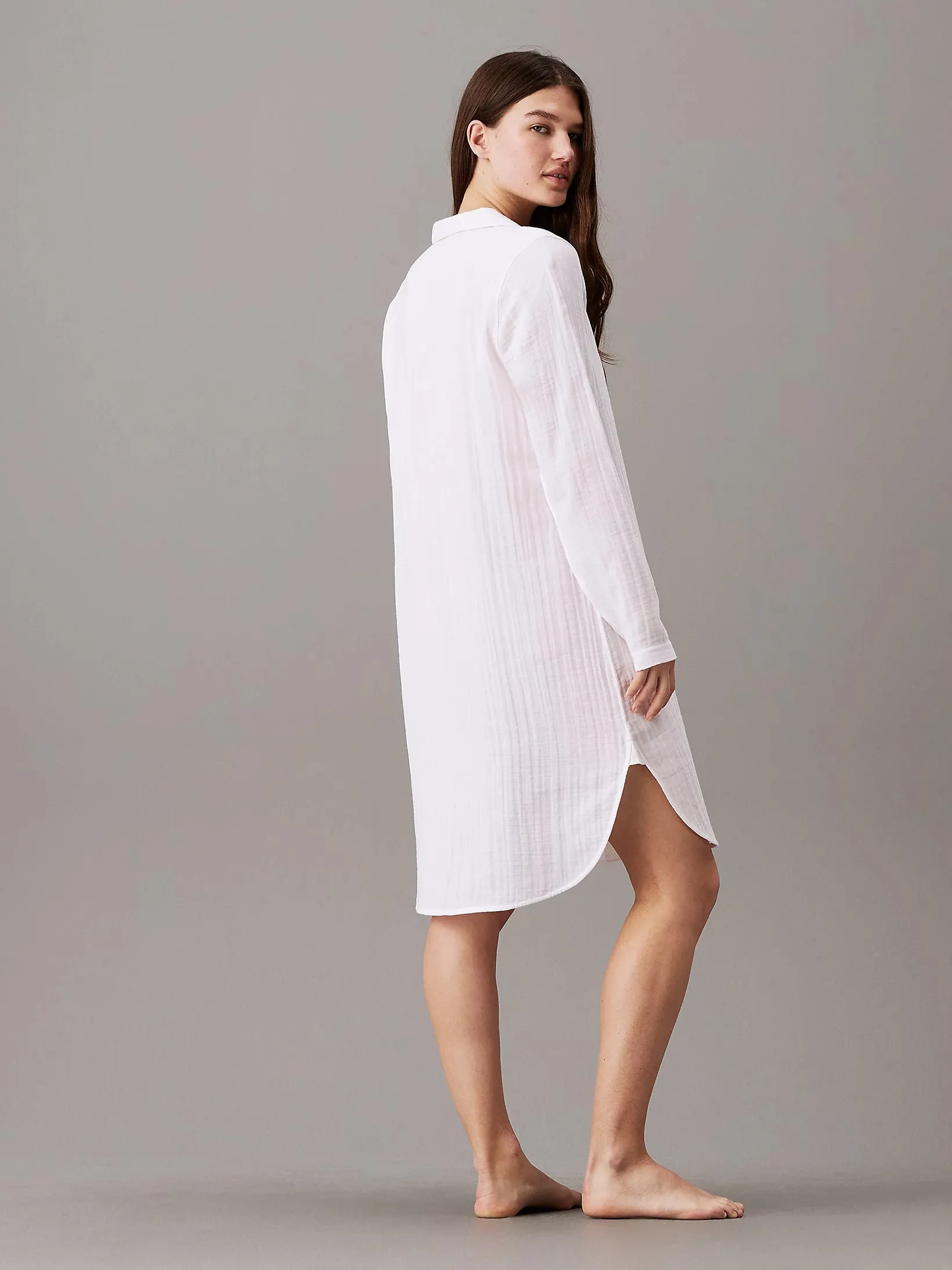 Calvin Klein PURE TEXTURED Womens Night Dress White