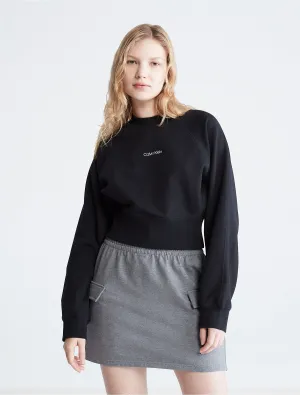 Calvin Klein Standard Logo Cinched Crewneck Sweatshirt - Women
