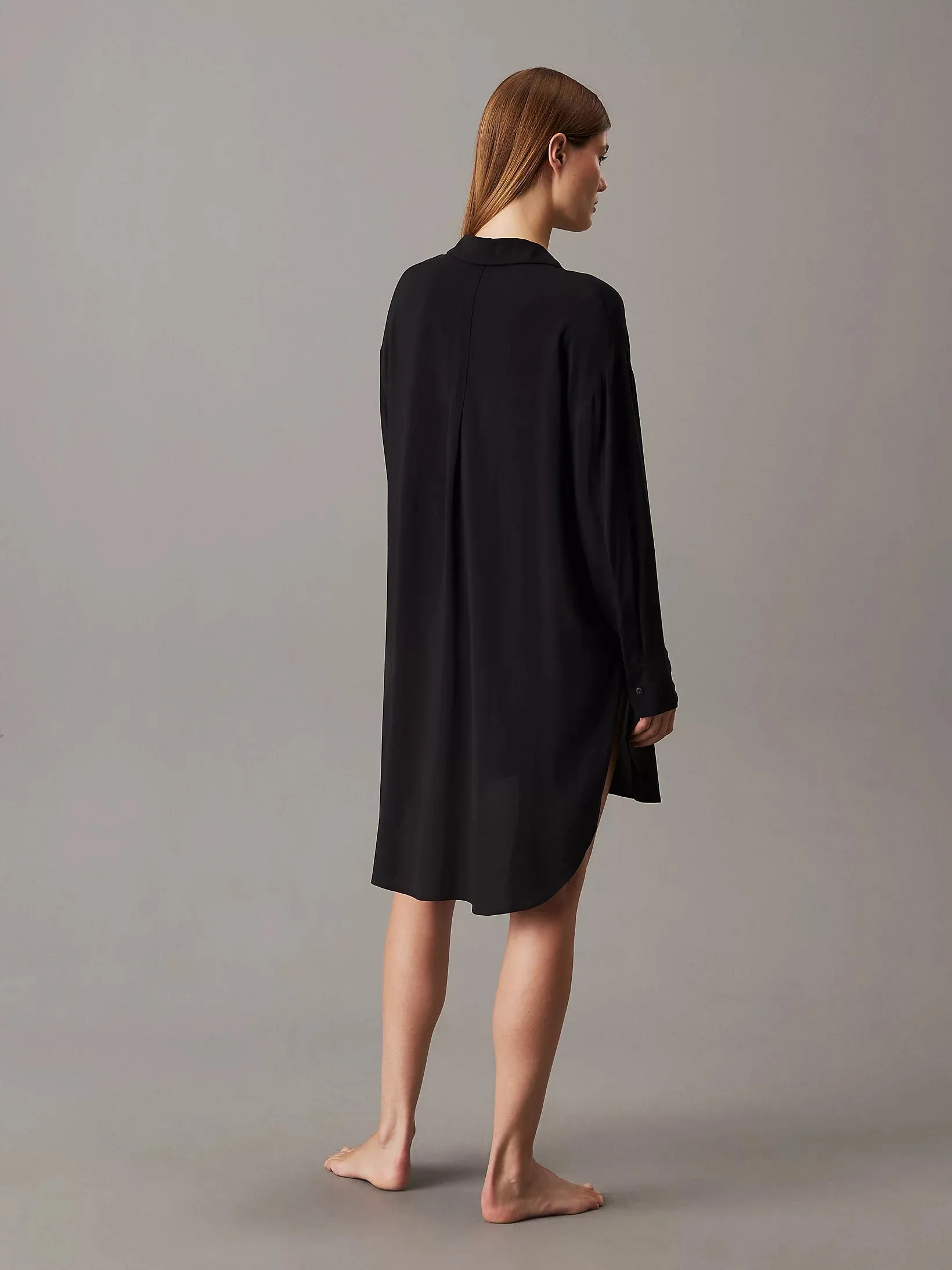 Calvin Klein WOVEN VISCOSE Womens Nightshirt Black