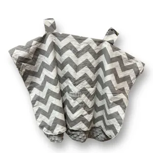 Car Seat Cover Canopy, Gray and White Chevron