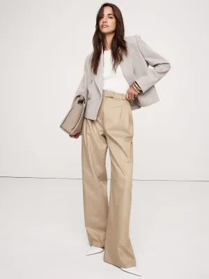 Carmel Pleated Wide-Leg Pant Banana Republic