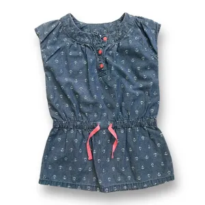 Carter's Girls Size 4T Sleeveless Denim Blouse with Nautical Print