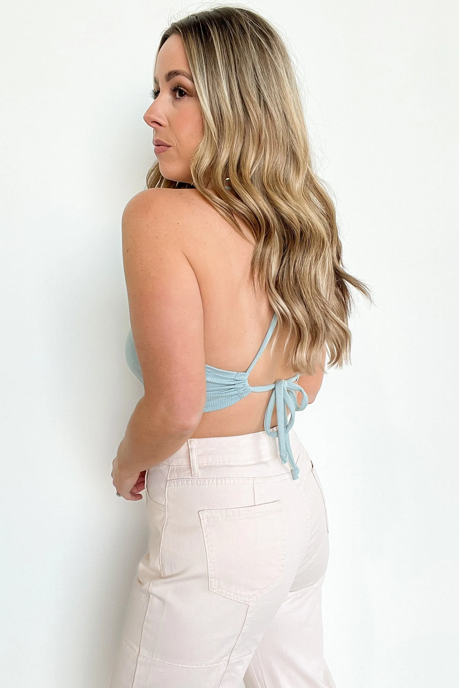 Casual Events Handkerchief Hem Tie Back Top - FINAL SALE