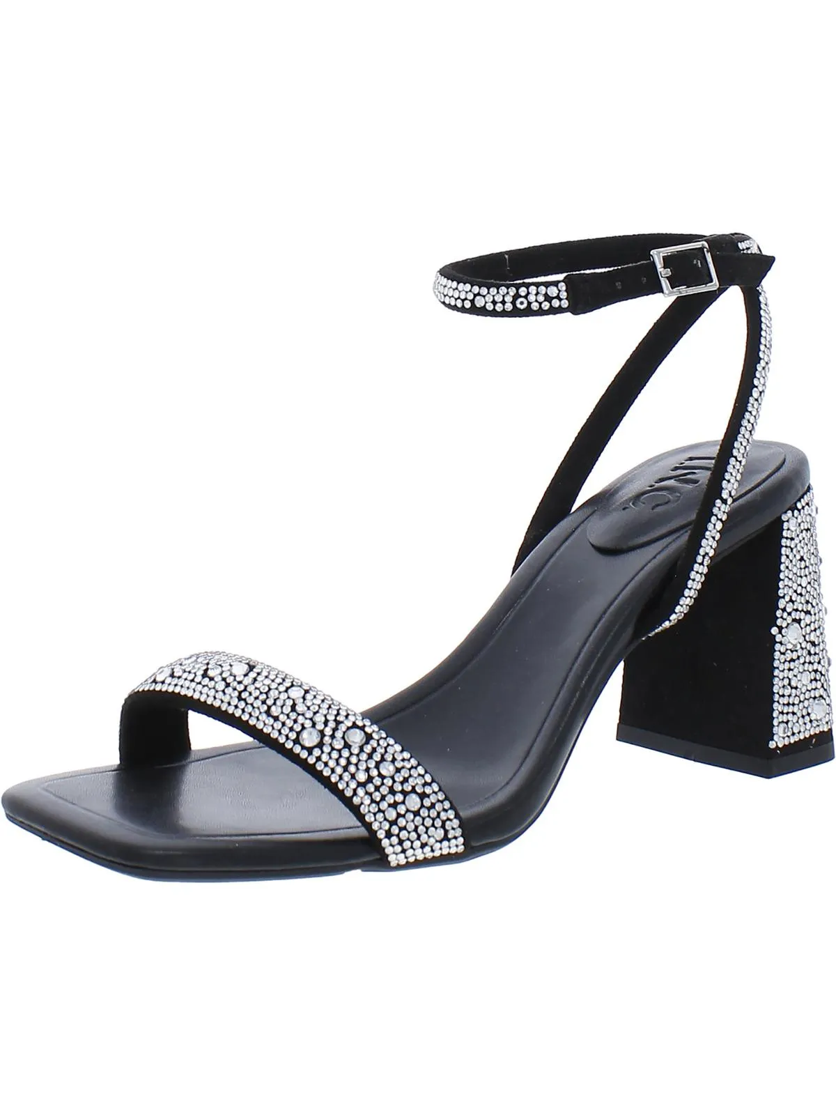 Caymi Womens Faux Leather Ankle Strap Heels