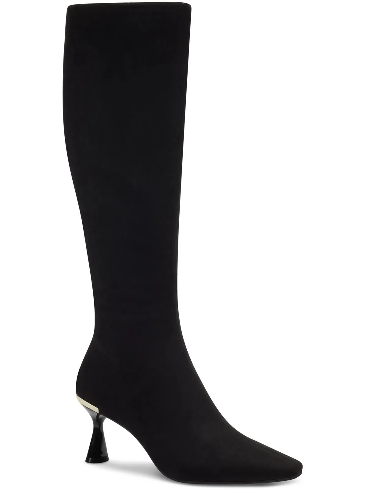 Ceceep Womens Pointed Toe Heels Knee-High Boots