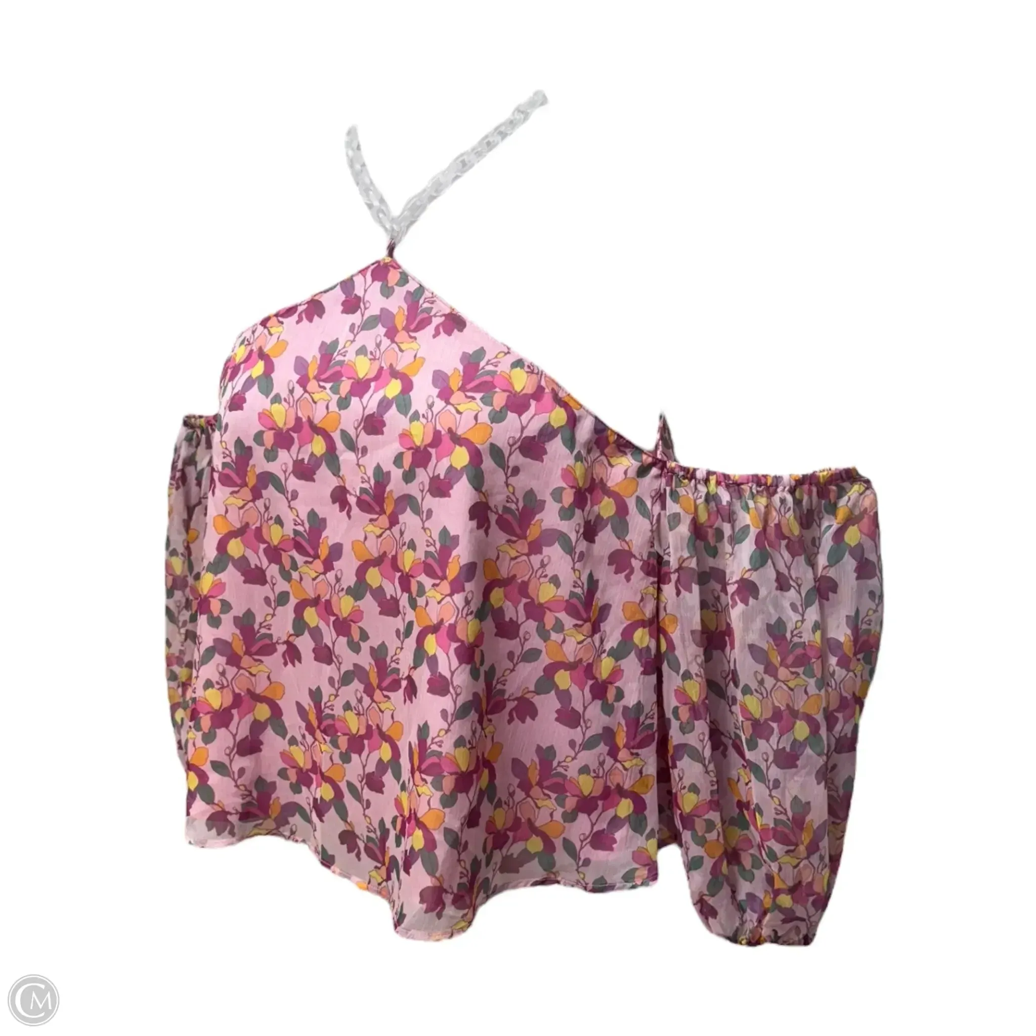 Chain Halter Off Shoulder Blouse Long Sleeve By Amanda Uprichard In Multi-colored, Size: M