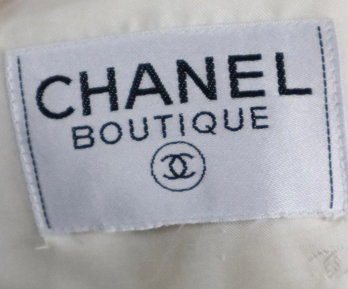 Chanel 1998 Cream & White Tweed Blazer sz 6