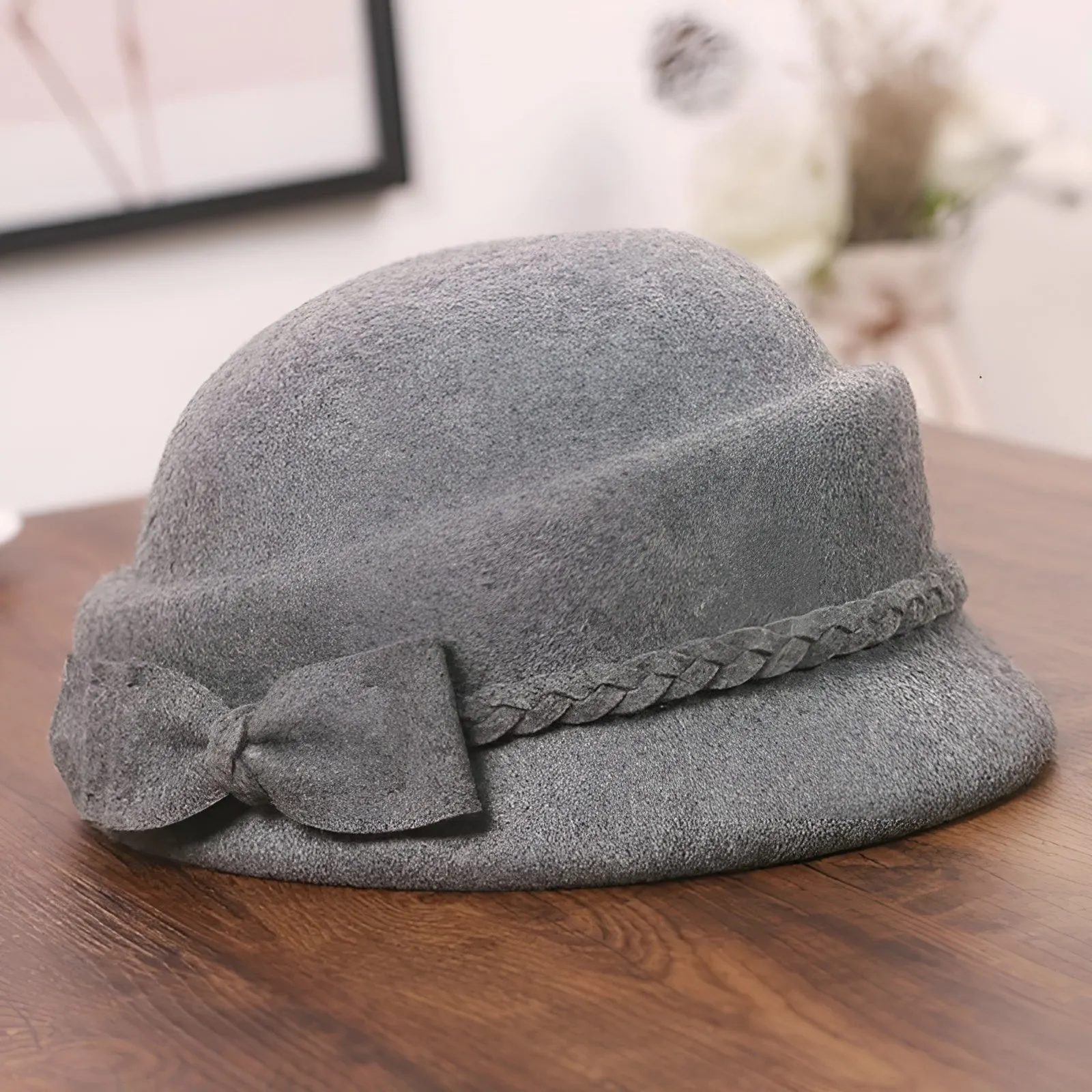 Chapeau en Laine Melon Cloche Femme - Casual