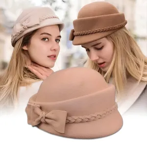 Chapeau en Laine Melon Cloche Femme - Casual
