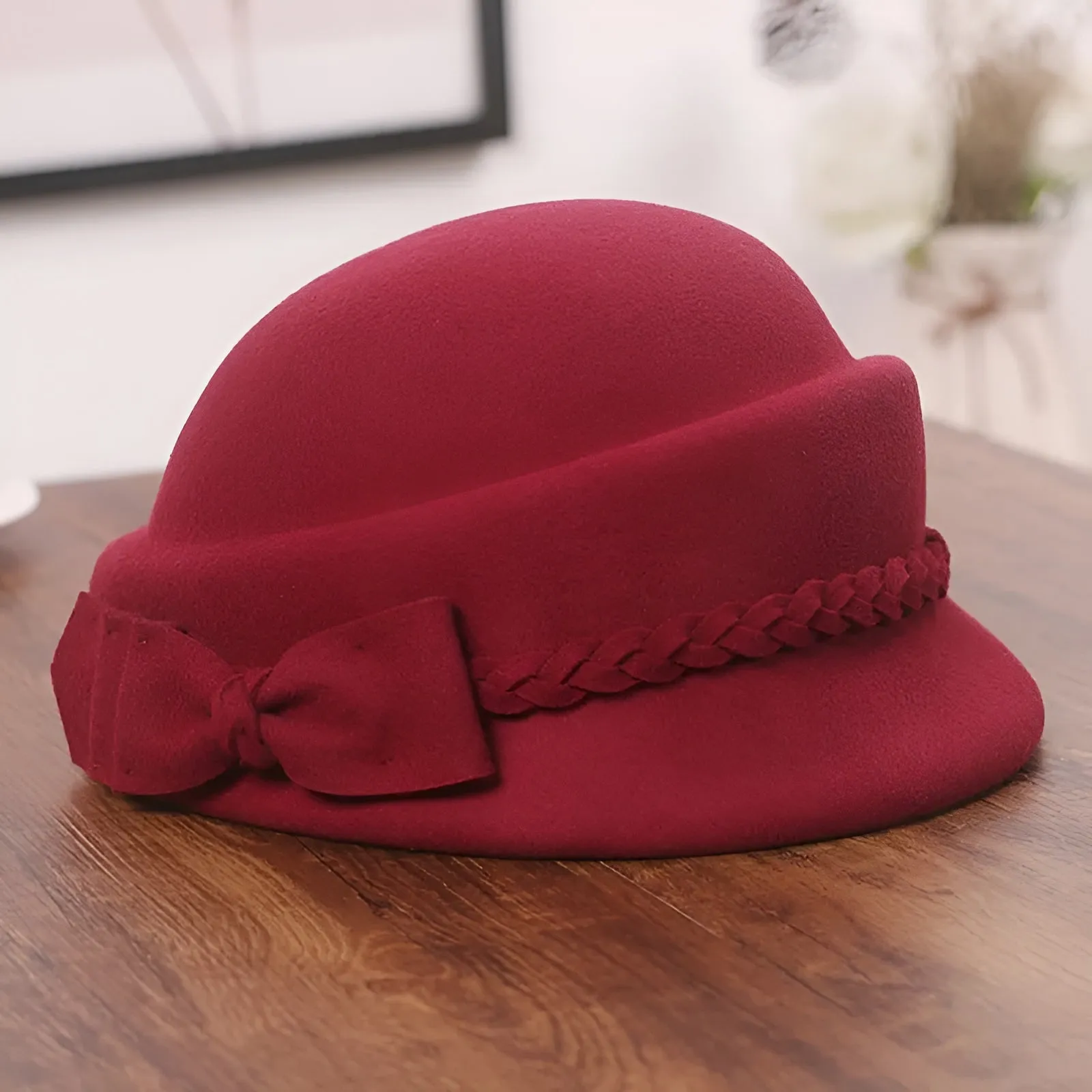 Chapeau en Laine Melon Cloche Femme - Casual