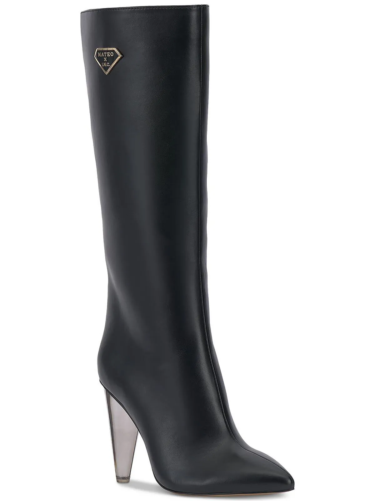 Charlotte Womens Faux leather Side Zip Knee-High Boots