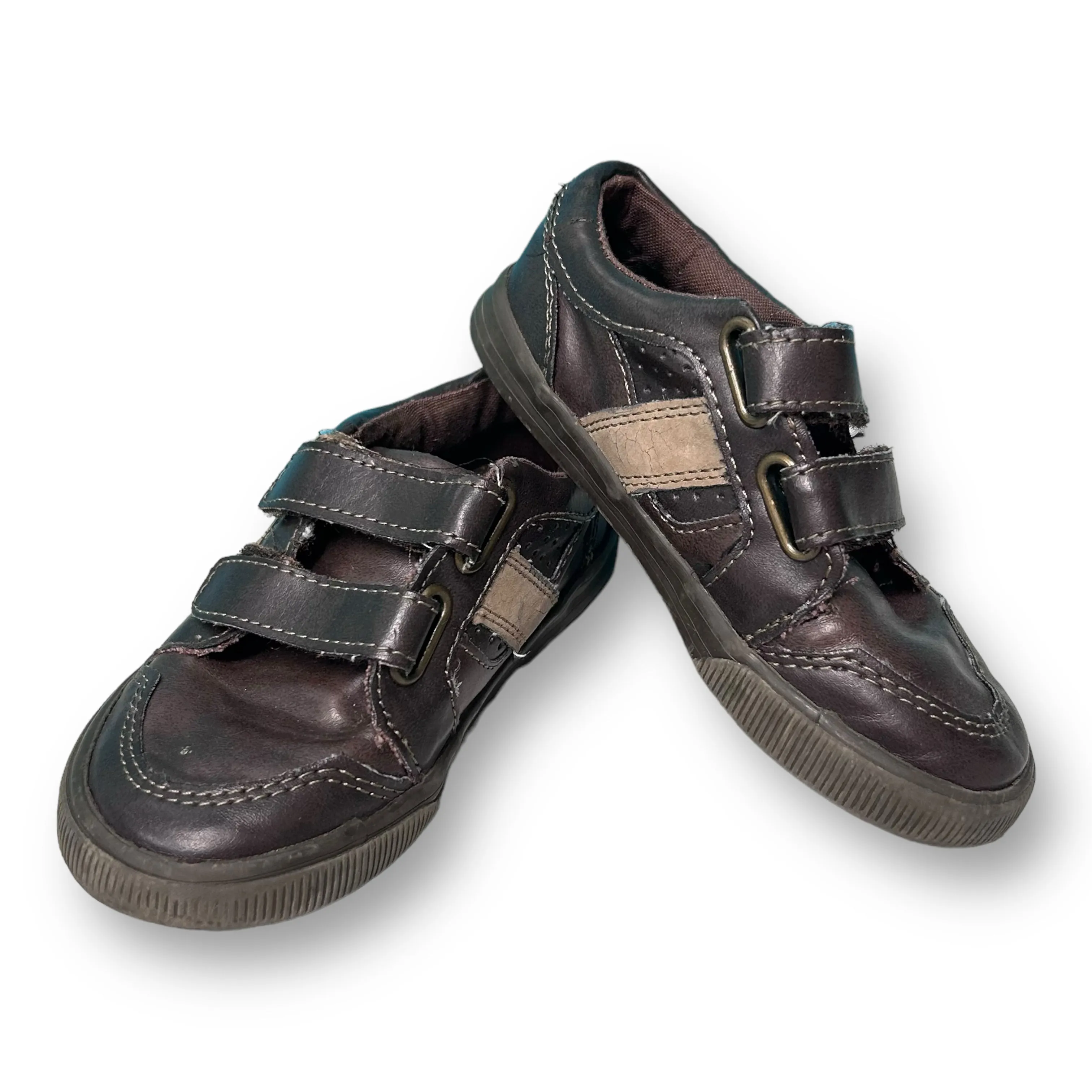 Cherokee Toddler Boy Size 8 Brown No-Tie Sneakers