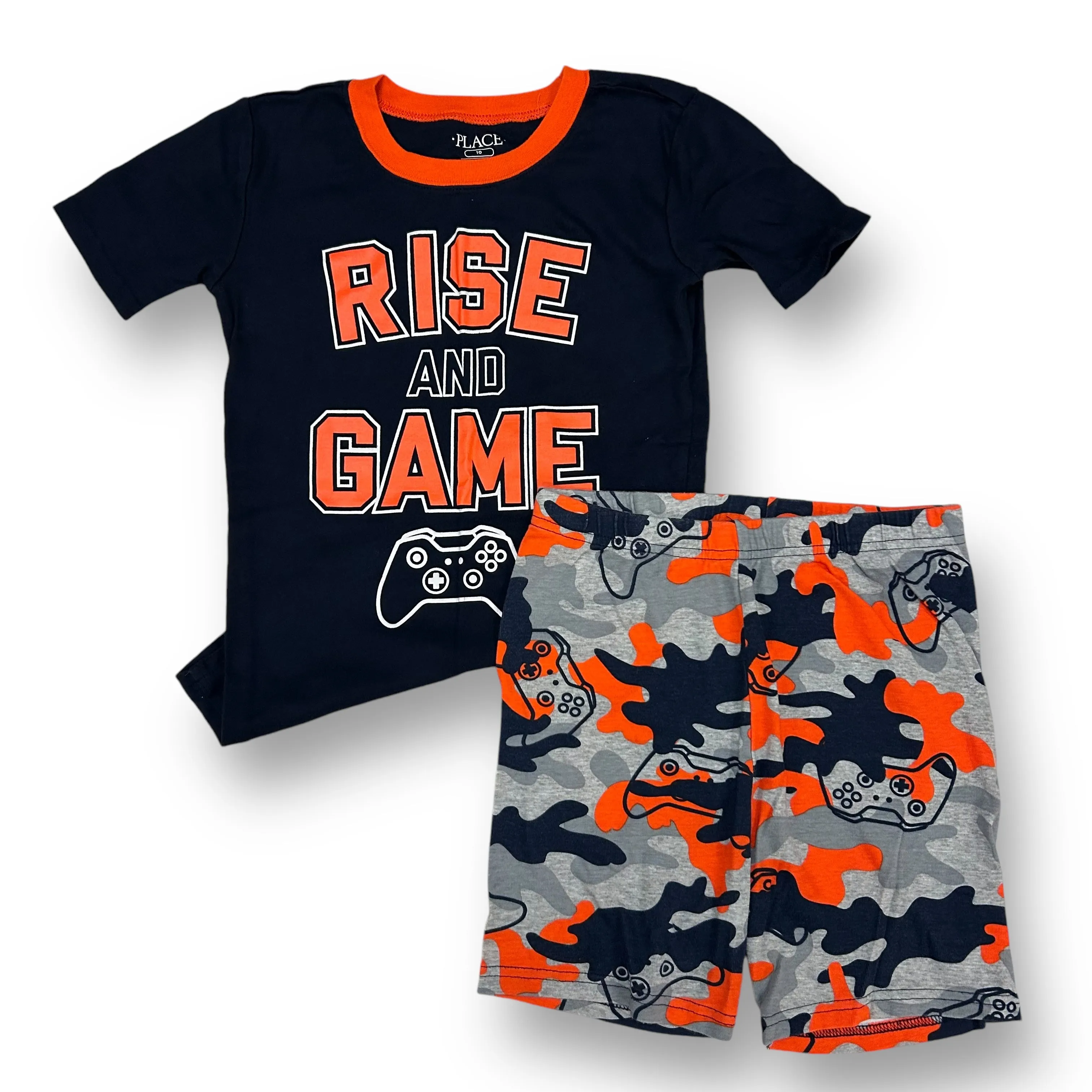 Children's Place Boys Youth Size 10 2-Pc Shorts and Top Camo Pajamas