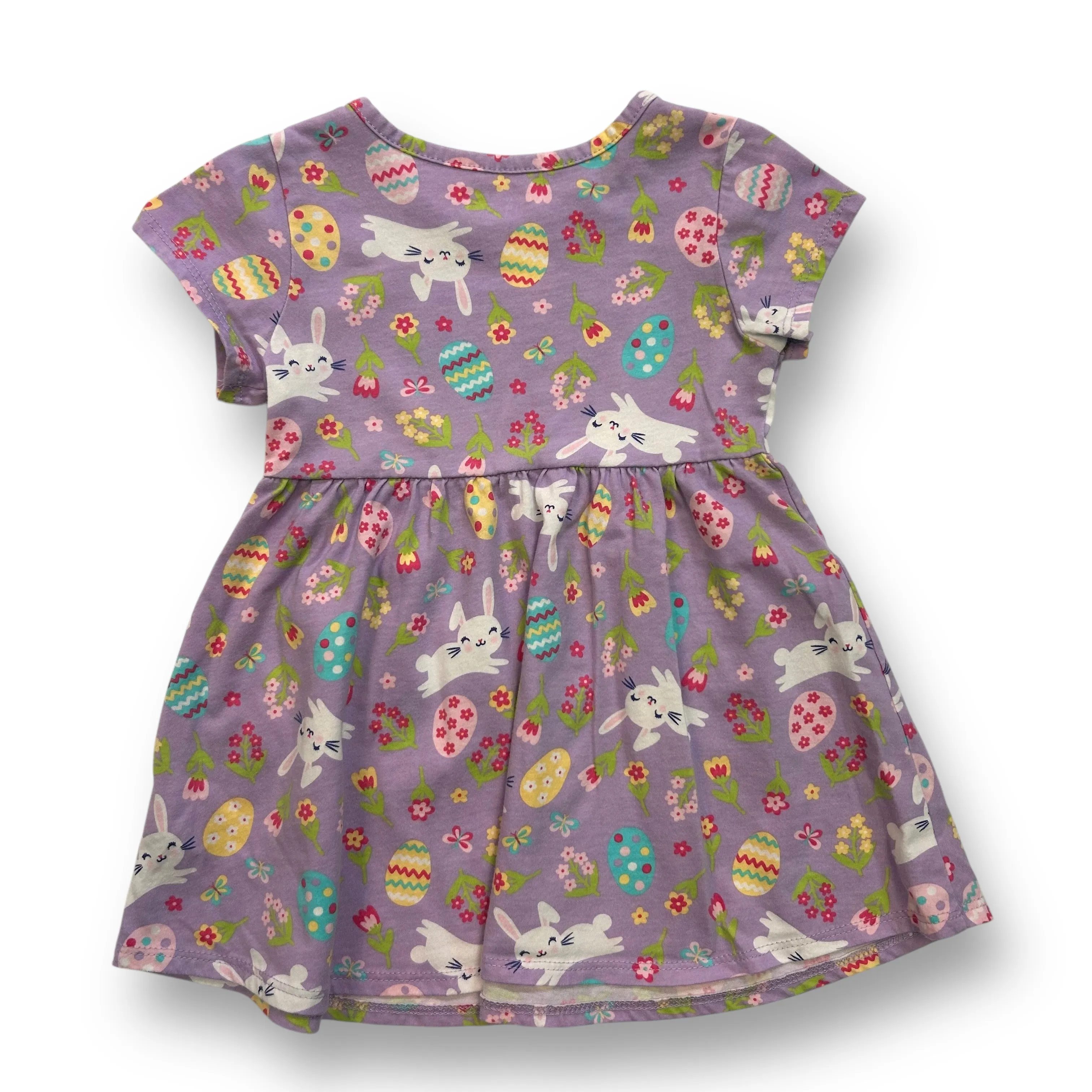 Children's Place Girls Size 2T Easter Bunny Print Soft Knit Twirl Dress