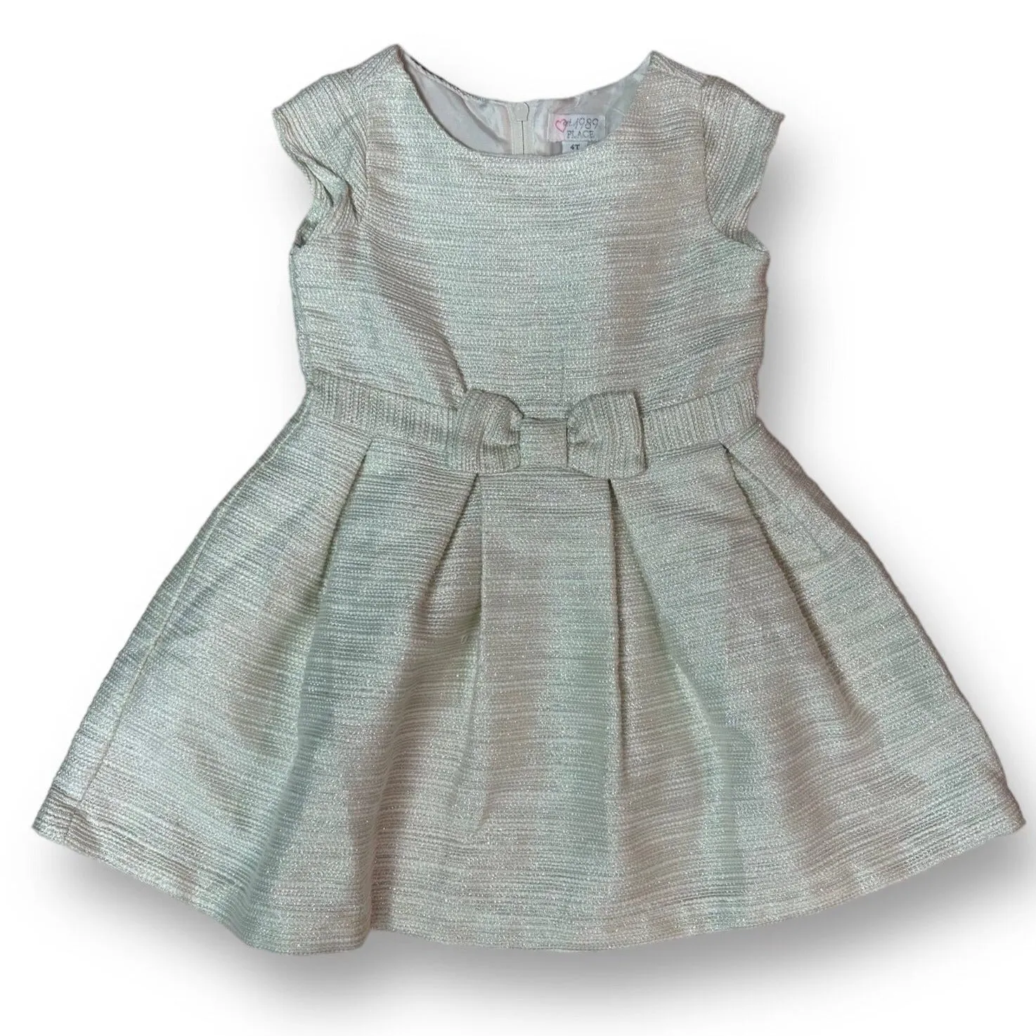 Children's Place Girls Size 4T Shimmery Gold Sleeveless Dress