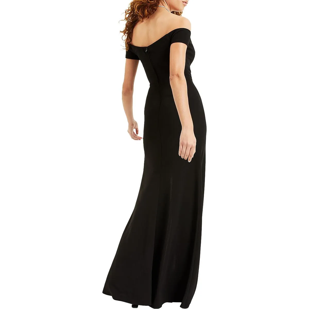 Clearance Price Juniors Womens Off-The-Shoulder Side Slit Evening Dress  Going Fast!