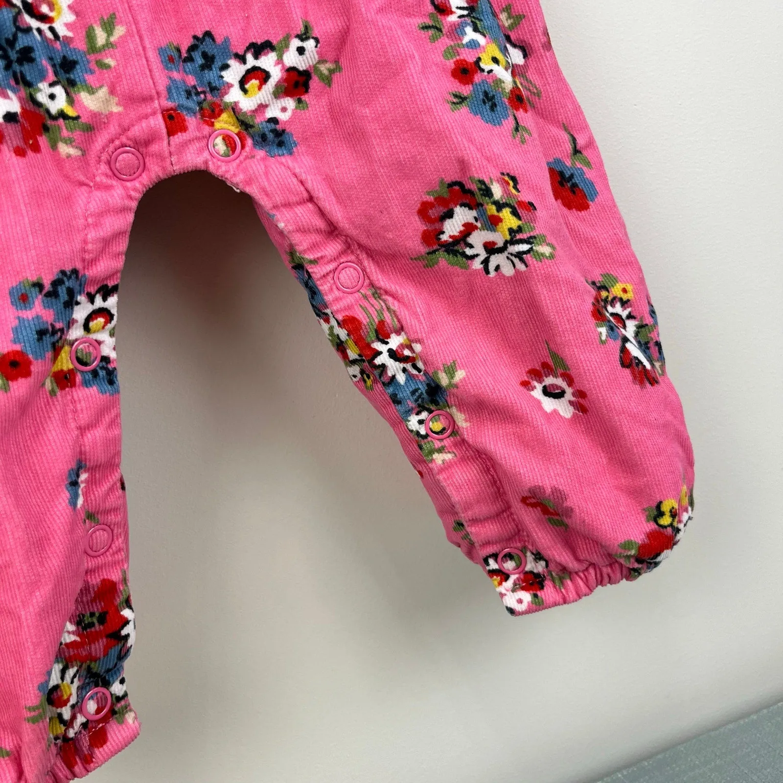 Clearance Price Mini Boden Pink Floral Corduroy Jumpsuit Overalls 12-18 Months  Today Only!