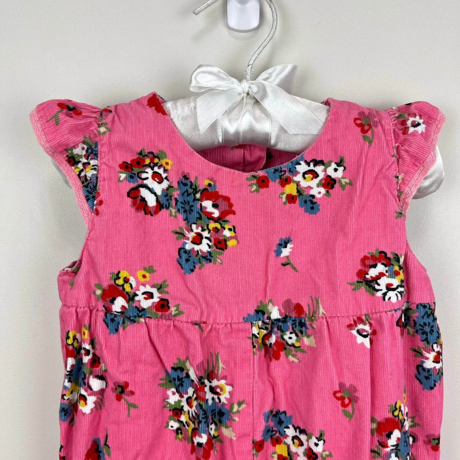 Clearance Price Mini Boden Pink Floral Corduroy Jumpsuit Overalls 12-18 Months  Today Only!