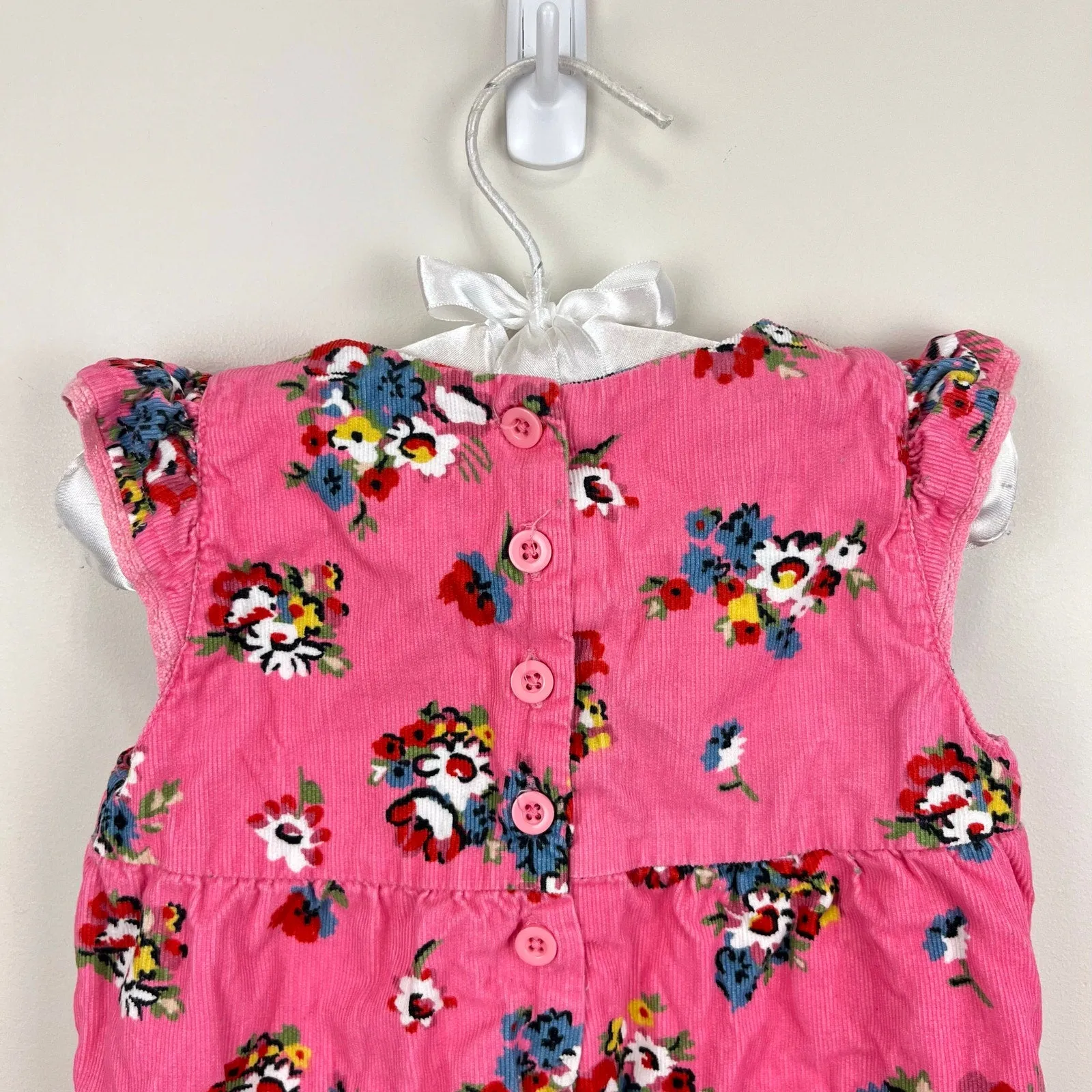 Clearance Price Mini Boden Pink Floral Corduroy Jumpsuit Overalls 12-18 Months  Today Only!