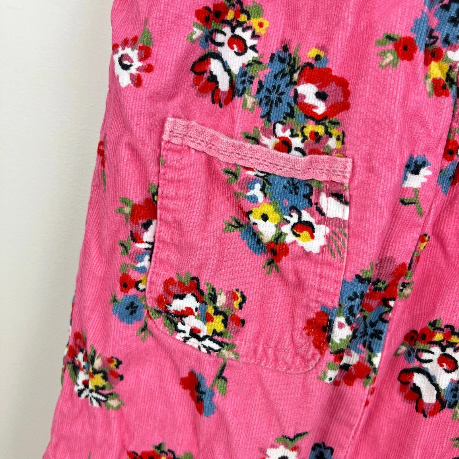 Clearance Price Mini Boden Pink Floral Corduroy Jumpsuit Overalls 12-18 Months  Today Only!